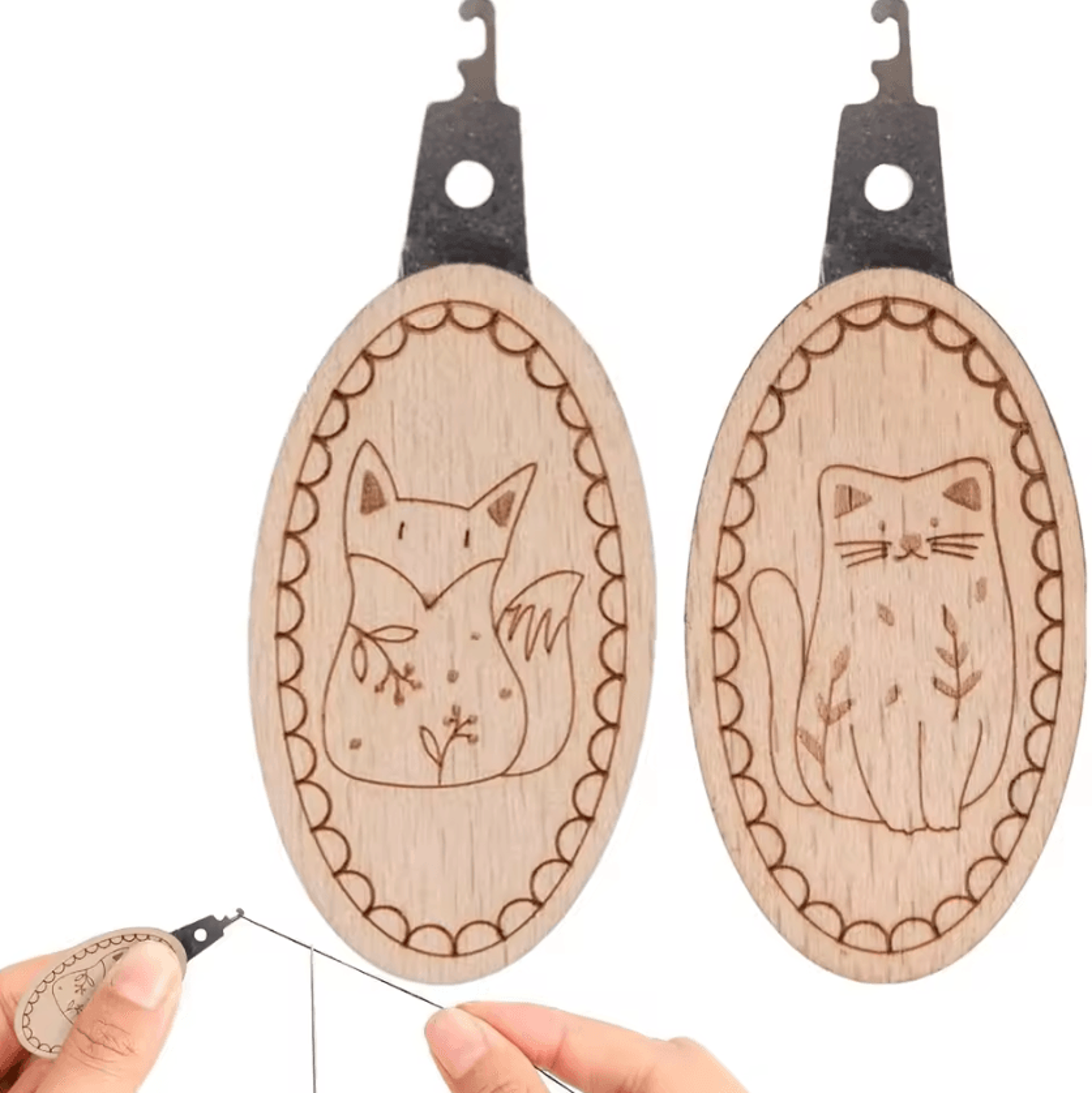2Piece Animal Needle Threader Set  Easy Threading Aid For Sewing And Embroidery 0