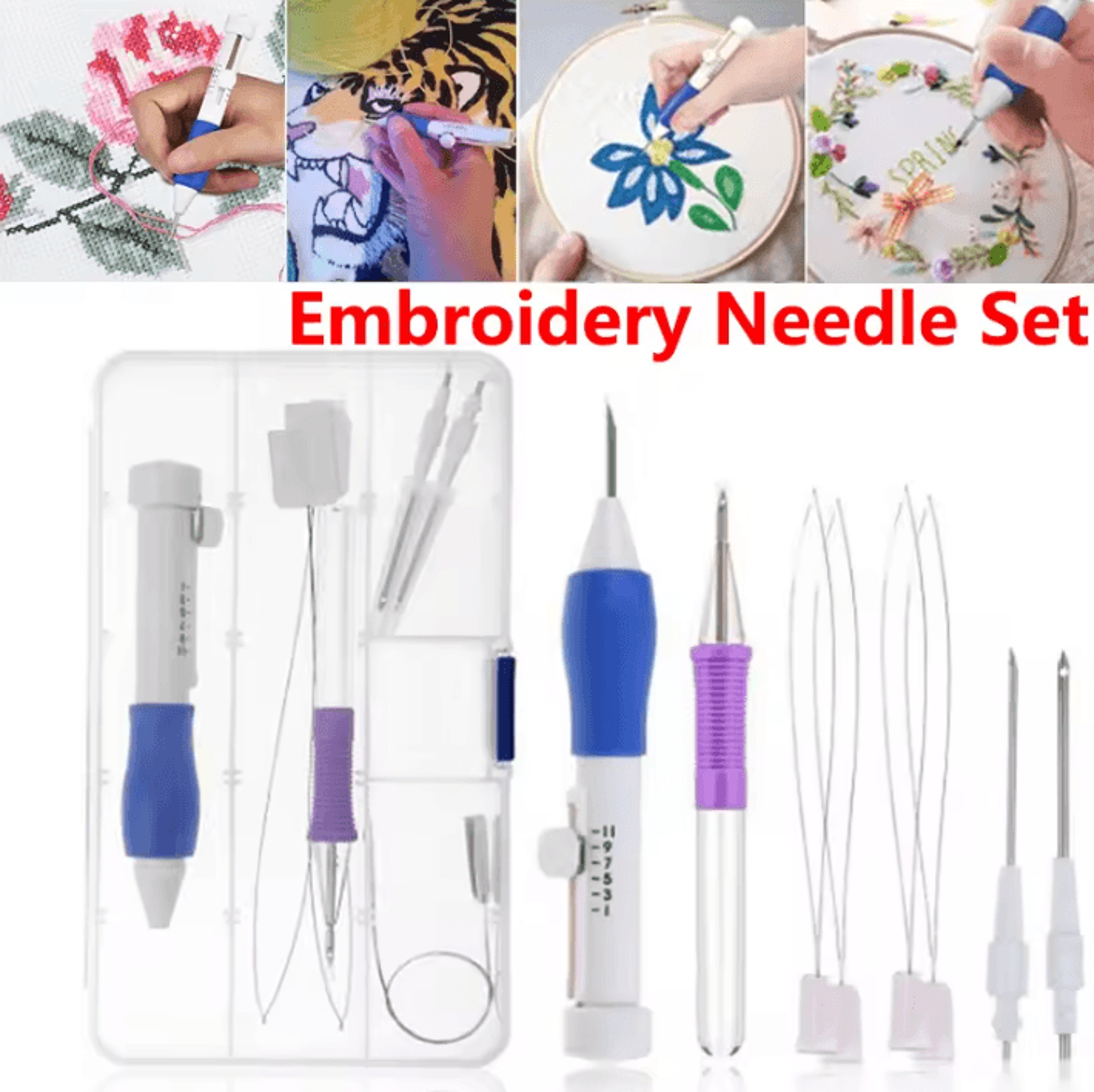 DIY Punch Needle Embroidery Kit  Embroidery Pen And Stitching Tool Set 0