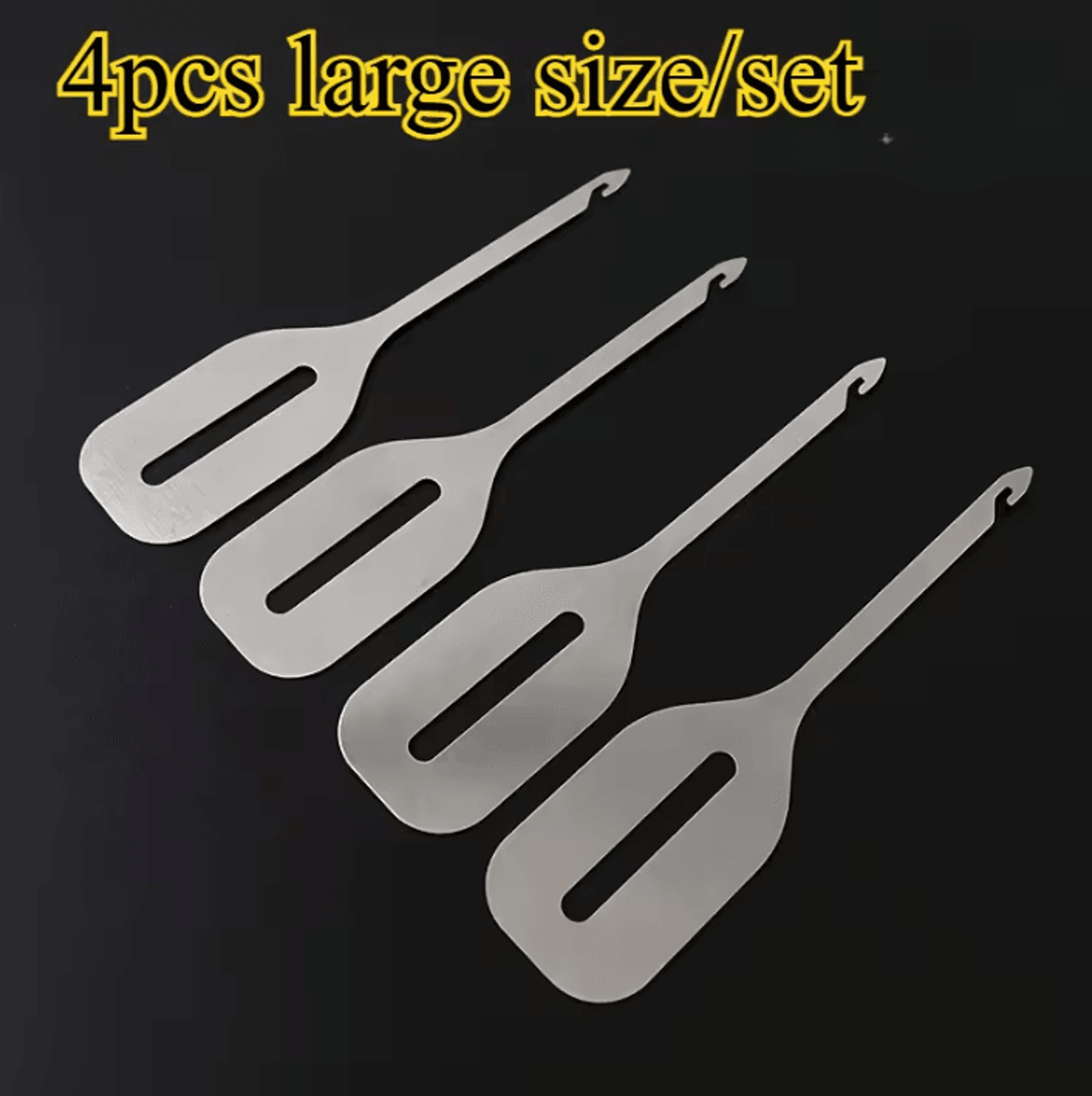 4Piece Stainless Steel Needle Threader Set  Quick Threading Tools For Sewing And Embroidery 4