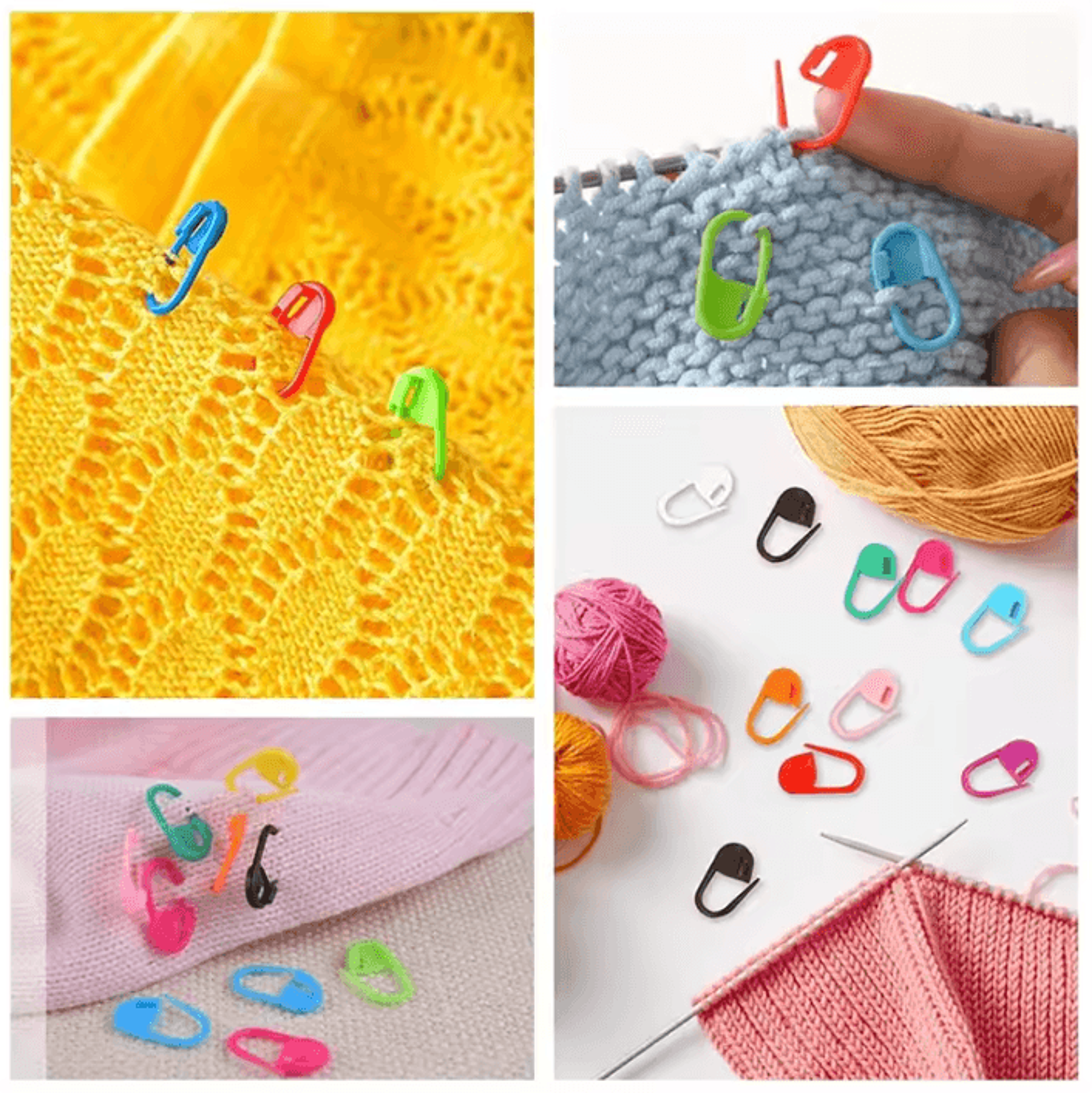 50Piece Locking Stitch Marker Set  Knitting And Crochet Marker Clips 3
