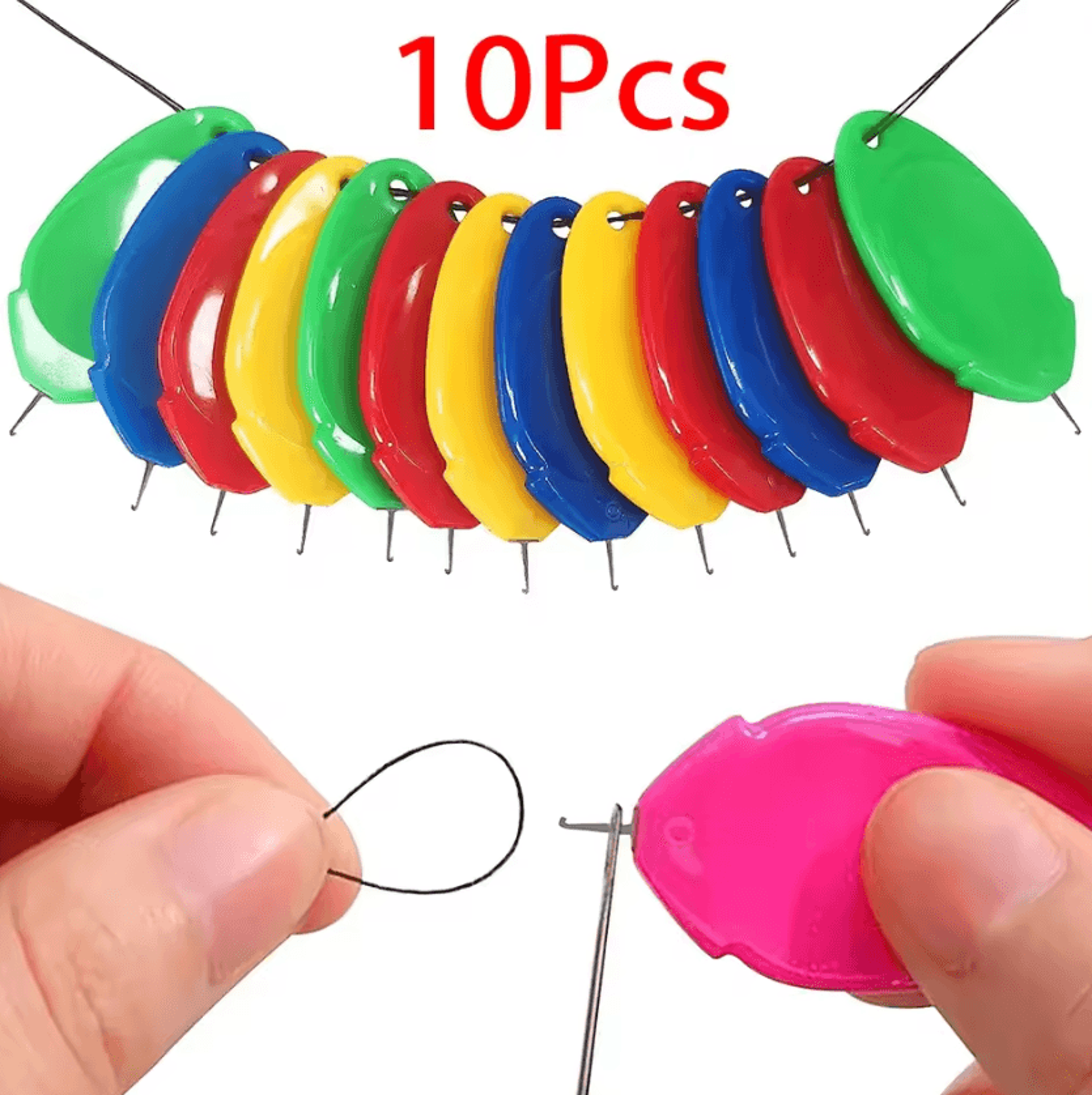 10Piece Automatic Needle Threader Set  Easy Hand And Machine Sewing Tool 0