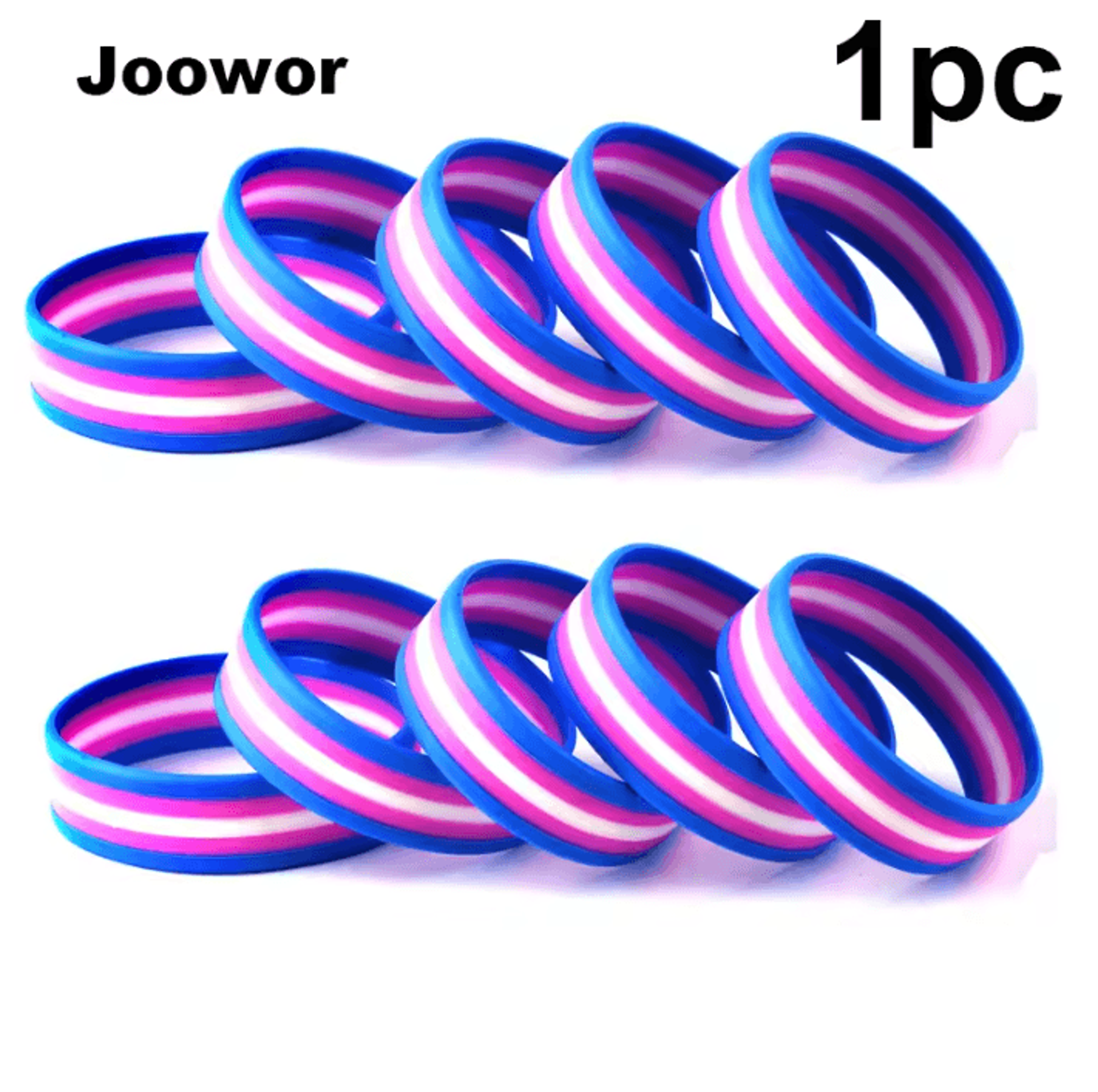 LGBT Pride Silicone Wristband  Rainbow And Identity Flag Bracelet 13
