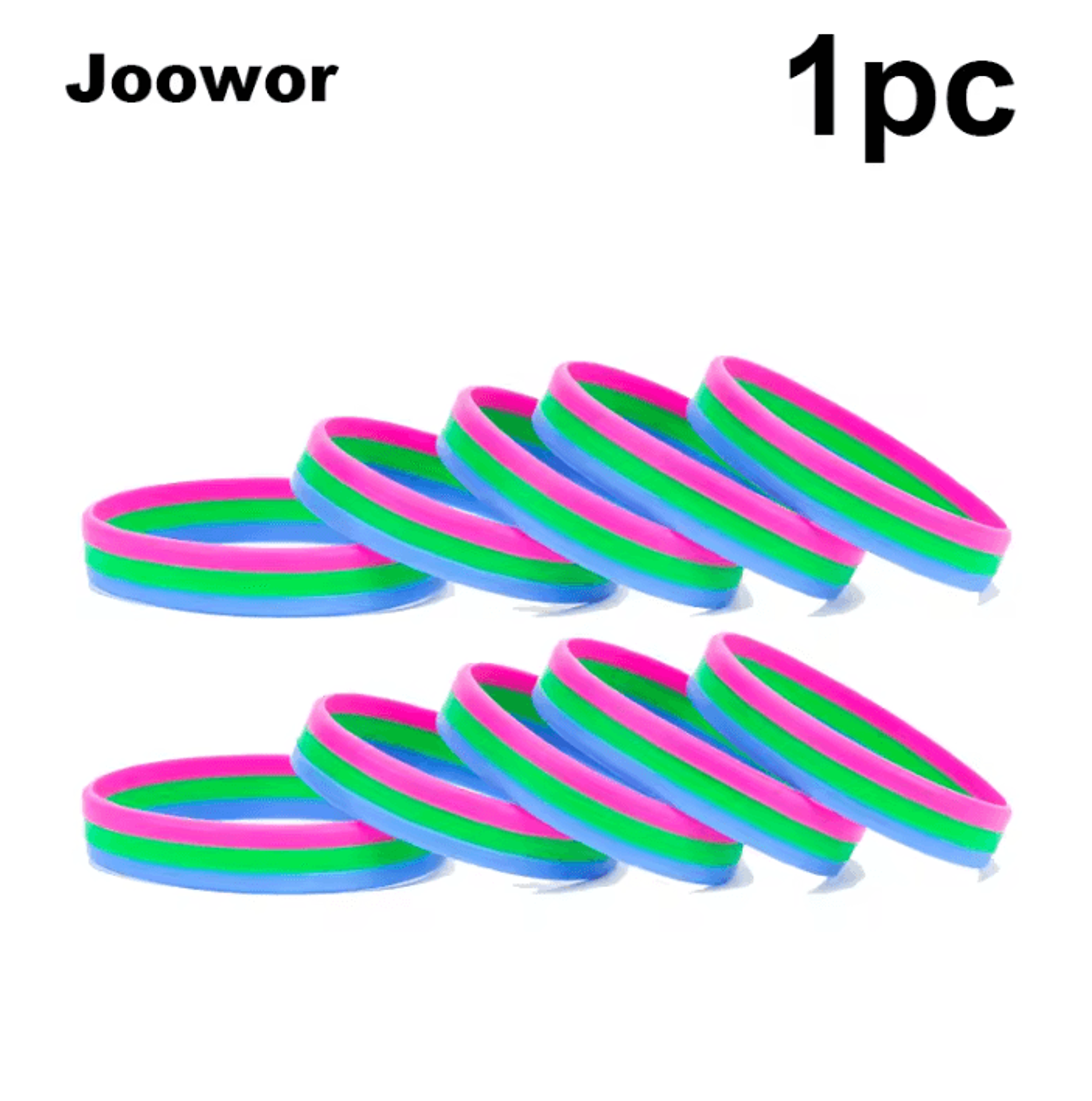 LGBT Pride Silicone Wristband  Rainbow And Identity Flag Bracelet 4