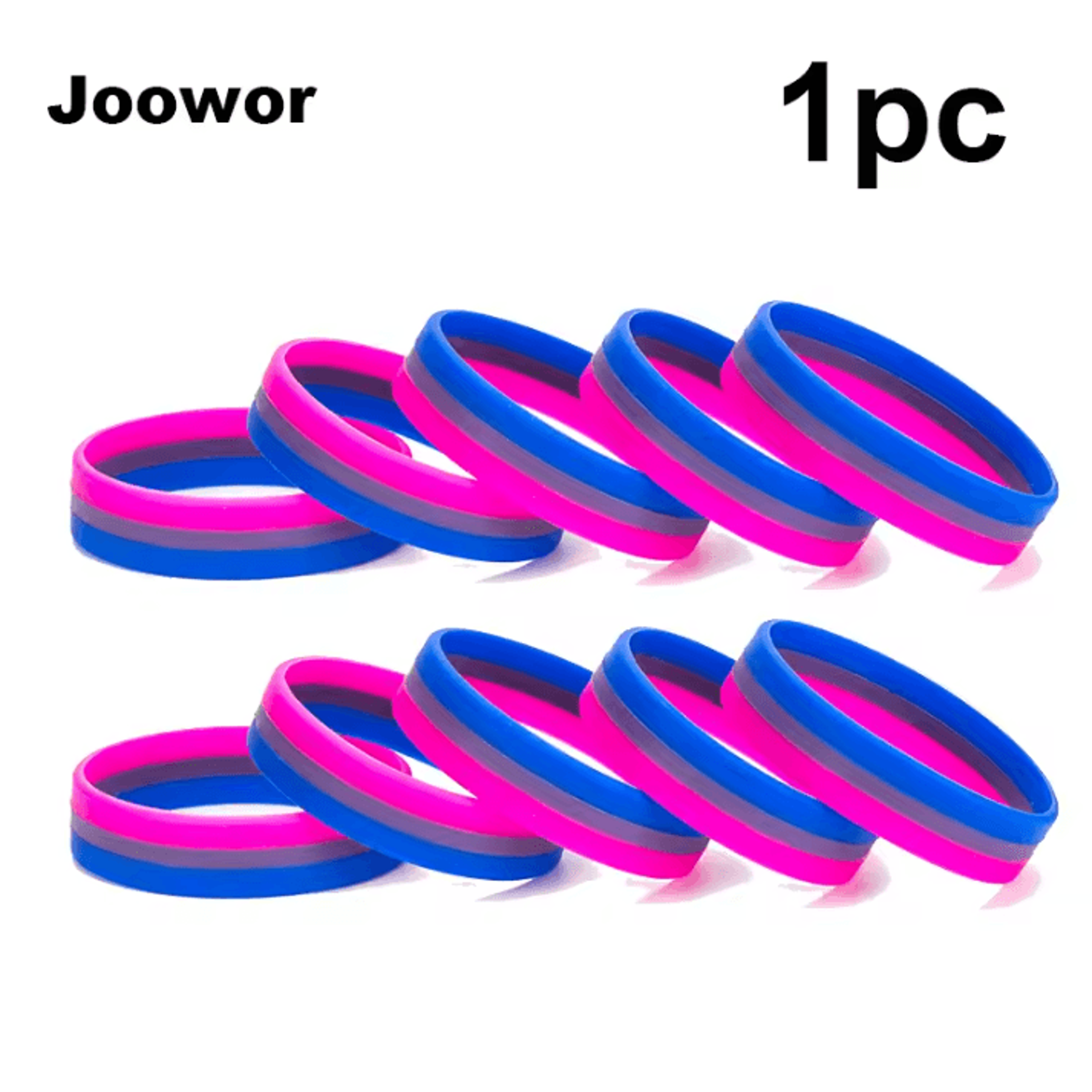 LGBT Pride Silicone Wristband  Rainbow And Identity Flag Bracelet 6