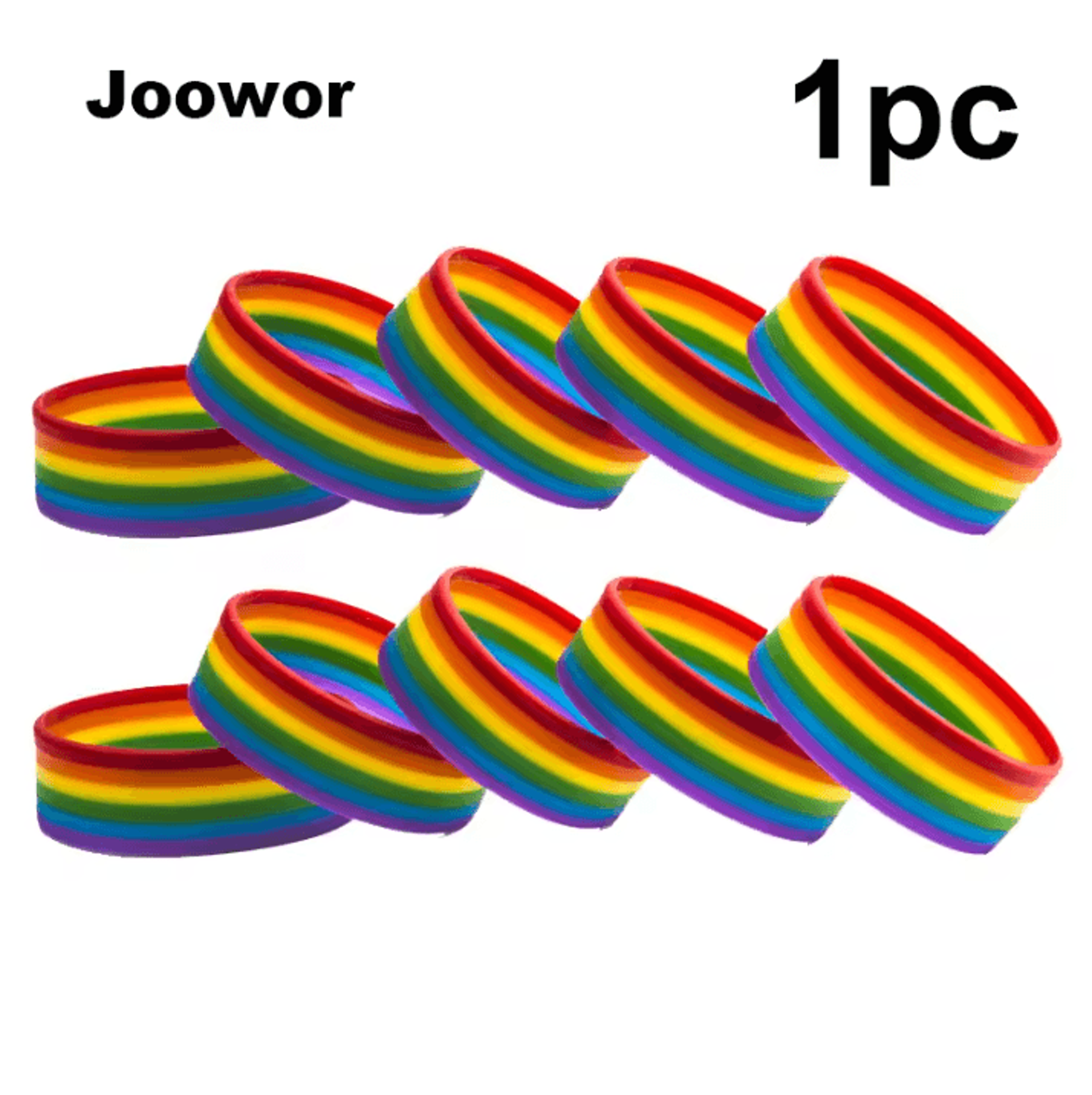LGBT Pride Silicone Wristband  Rainbow And Identity Flag Bracelet 8