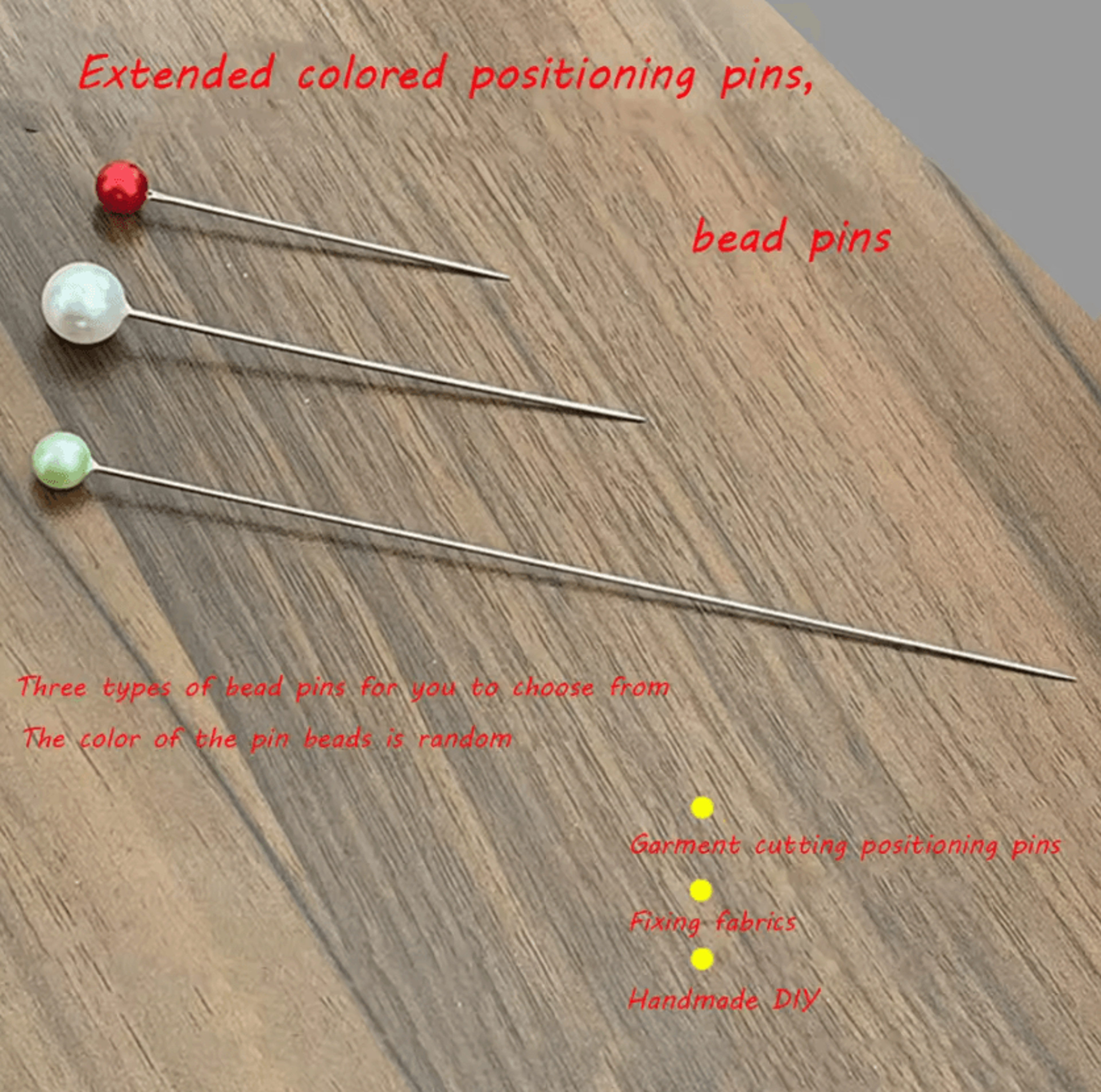 5Pcs Colorful Beaded Head Sewing Pins  Assorted Length Pins For Quilting And Dressmaking 0