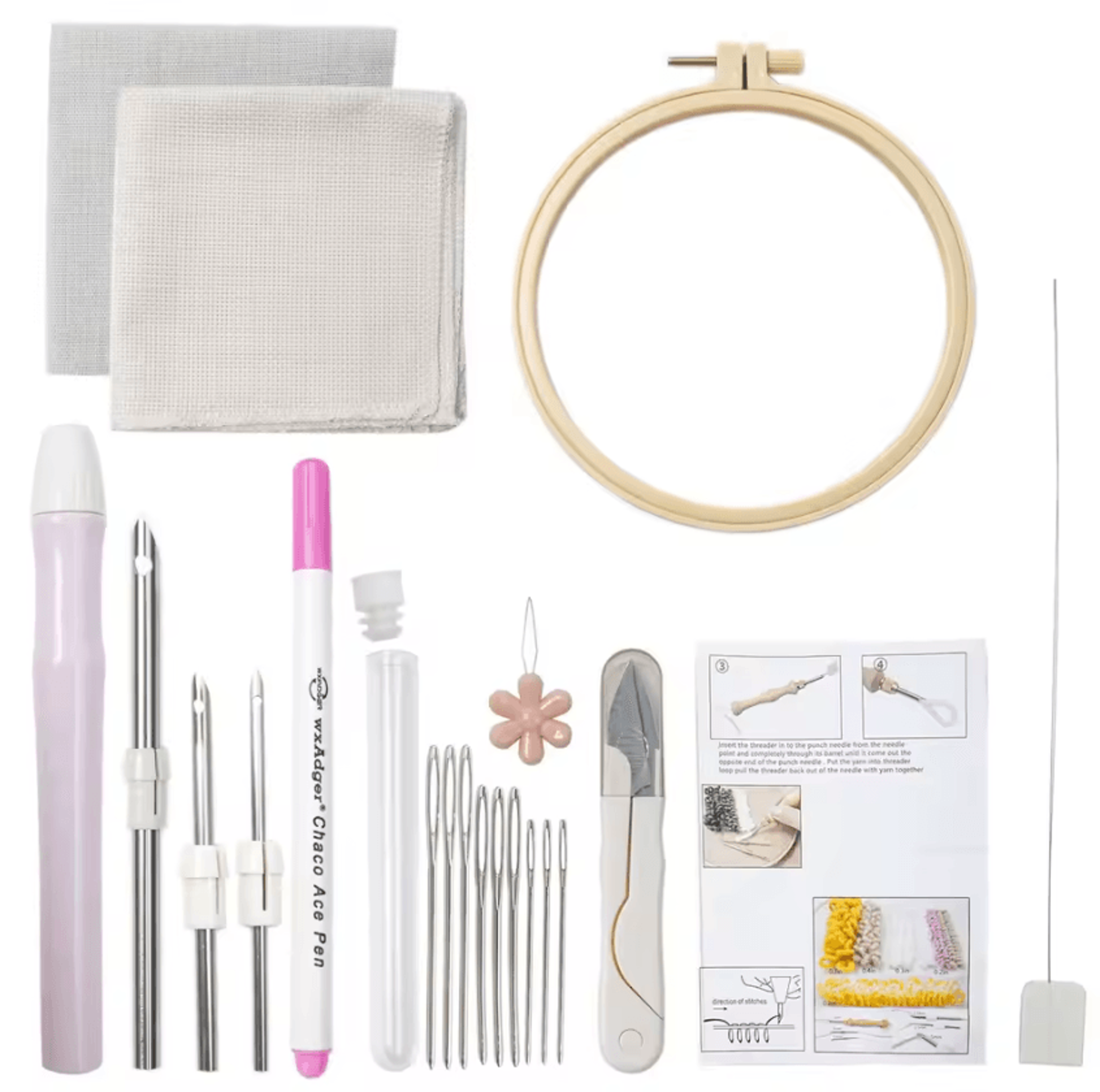 Punch Needle Embroidery Kit  Magic Embroidery Pen For DIY Rug And Textile Crafts 5