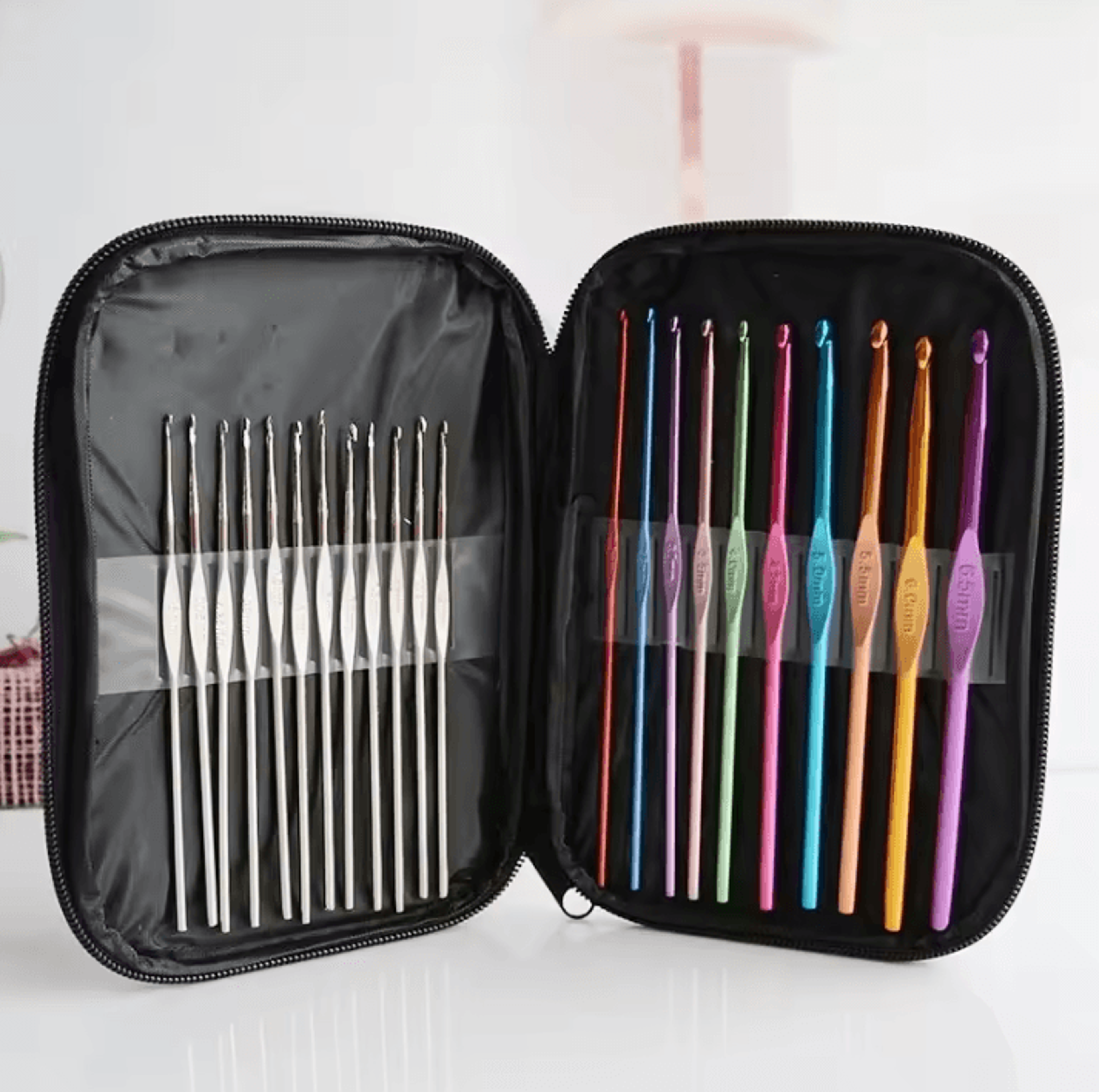 22Pcs Crochet Hook Set With Case  Multisize Knitting And Weaving Tools 4