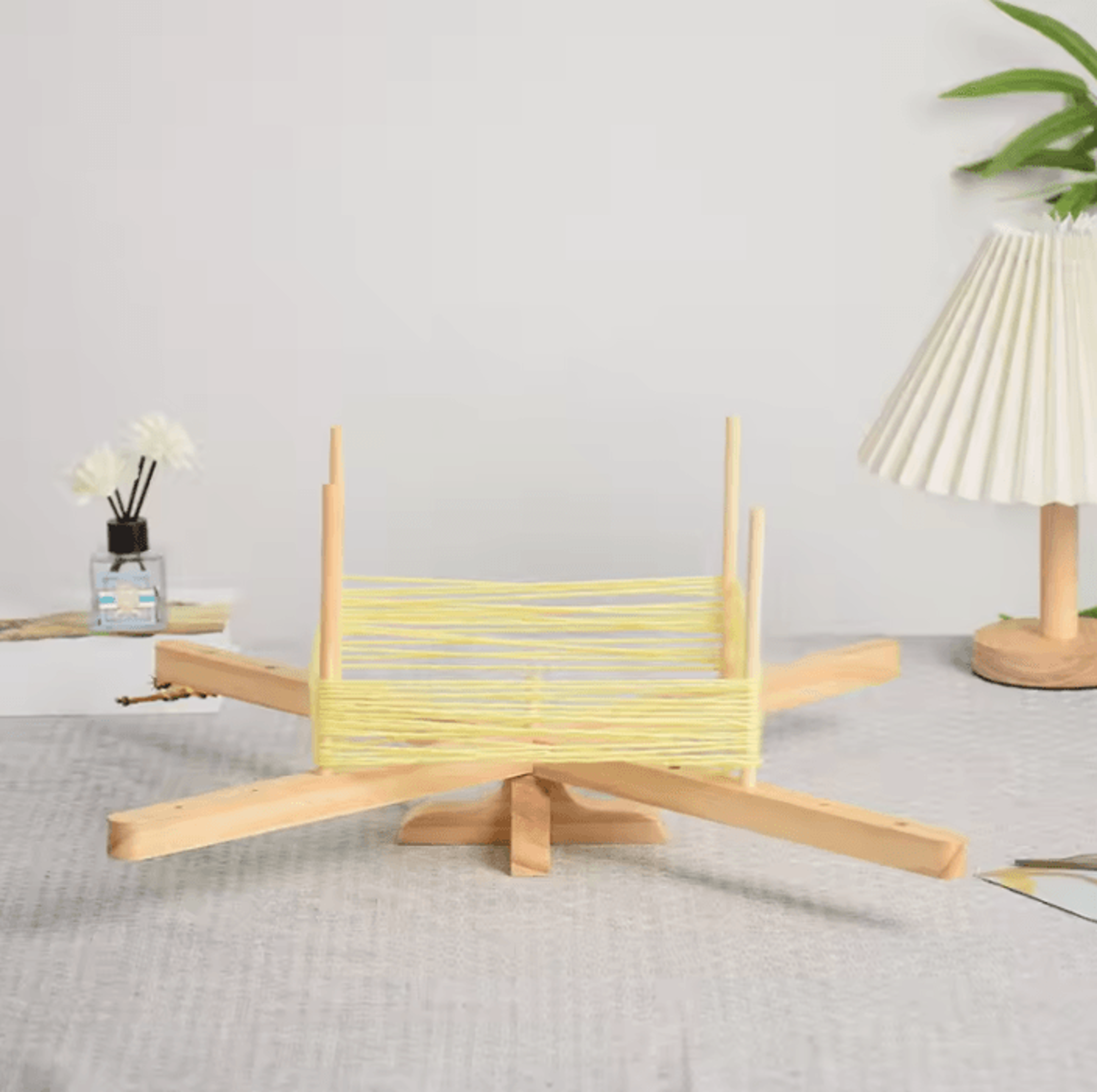 Wooden Yarn Swift Winder  Adjustable Skein Holder For Knitting And Crochet 0