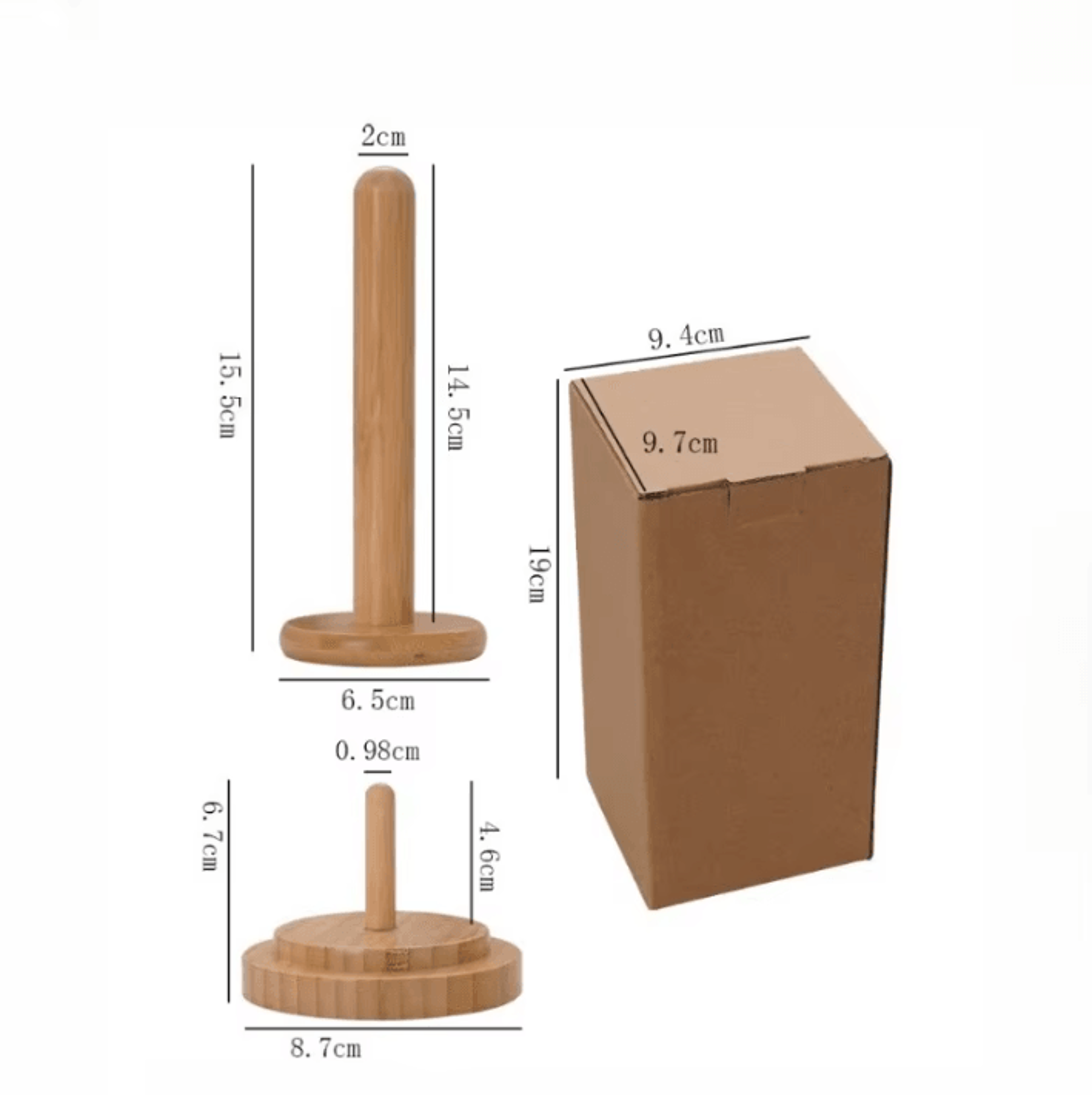 Handmade Wooden Rotating Yarn Holder With Storage Base 2