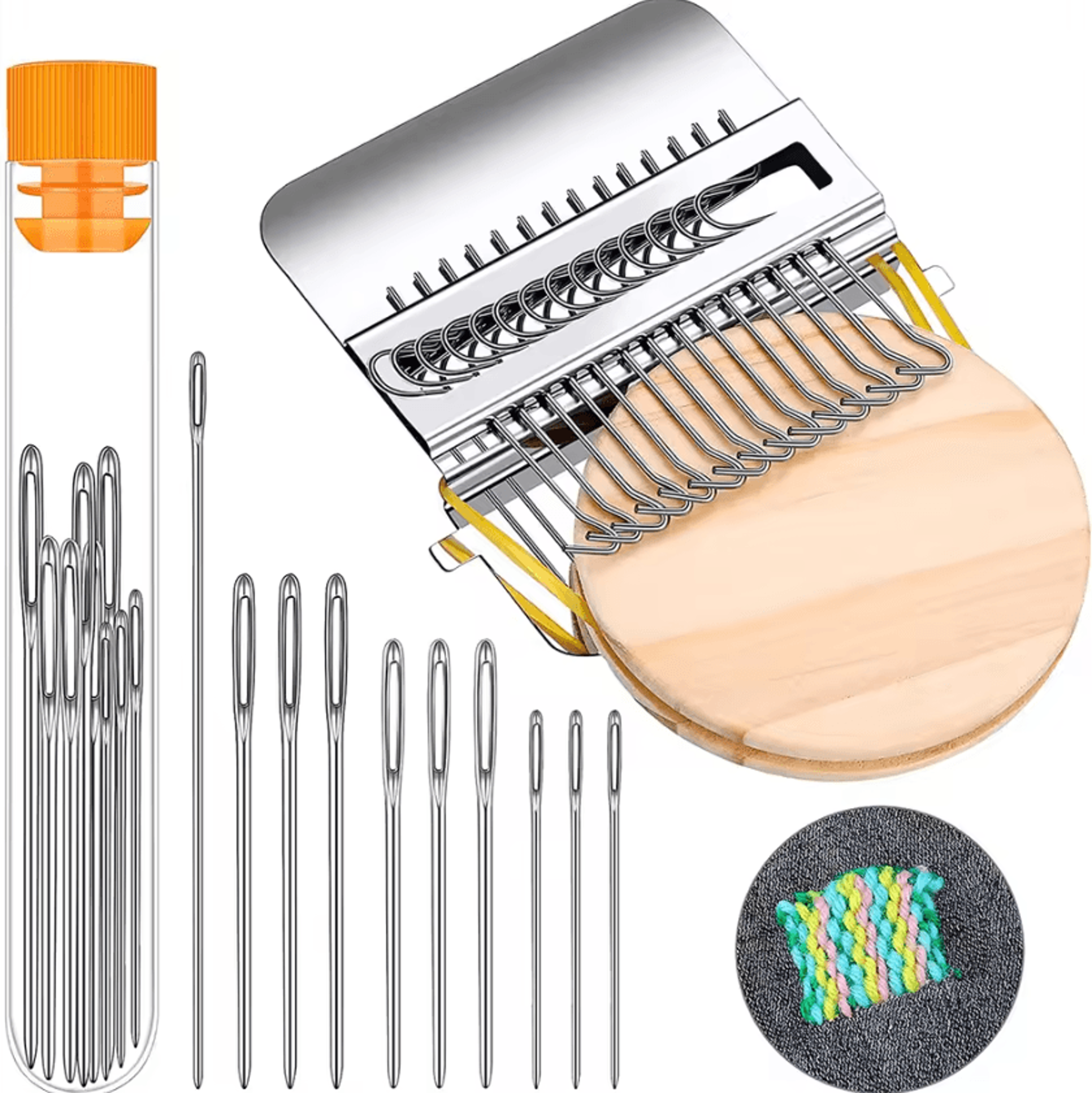 14Hook Speedweve Darning Loom Kit With 9 Needles For Clothing Repair 0