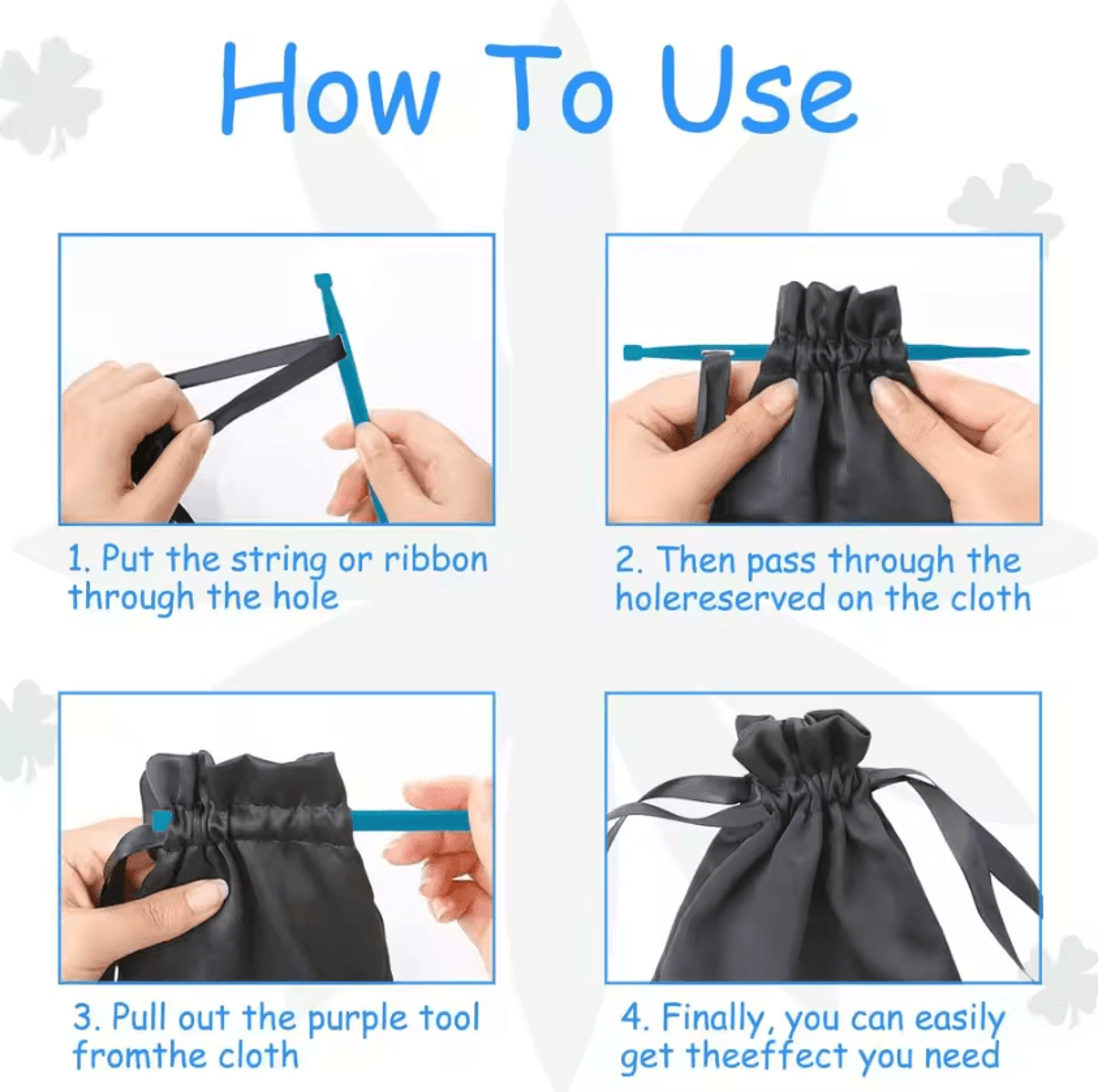 5Piece Elastic Band And Drawstring Threading Tool Set 3