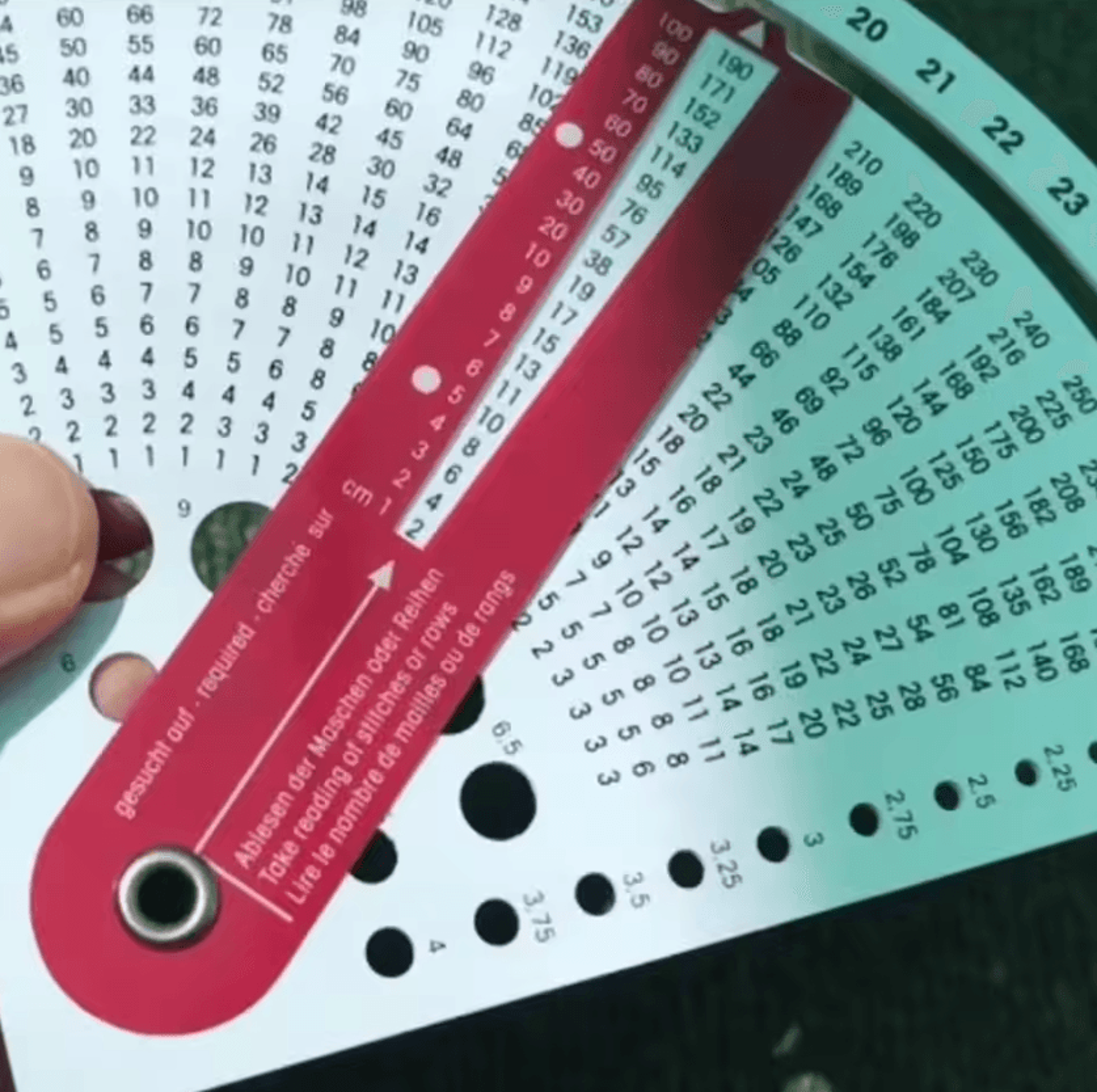 Knitting Gauge Converter  Stitch Calculator Ruler 0