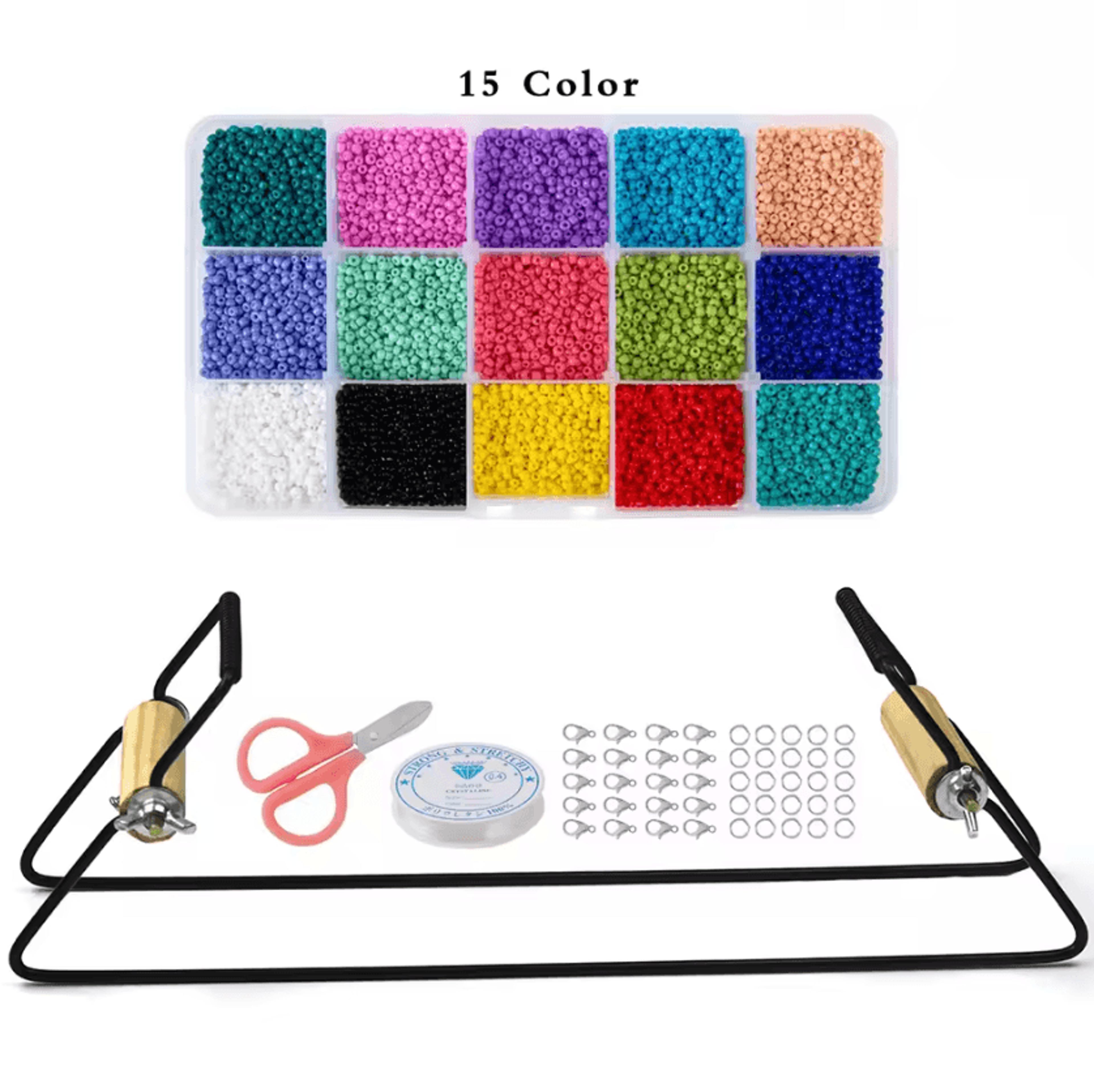 Stainless Steel Beading Loom With Wooden Handles For Jewelry Making 4