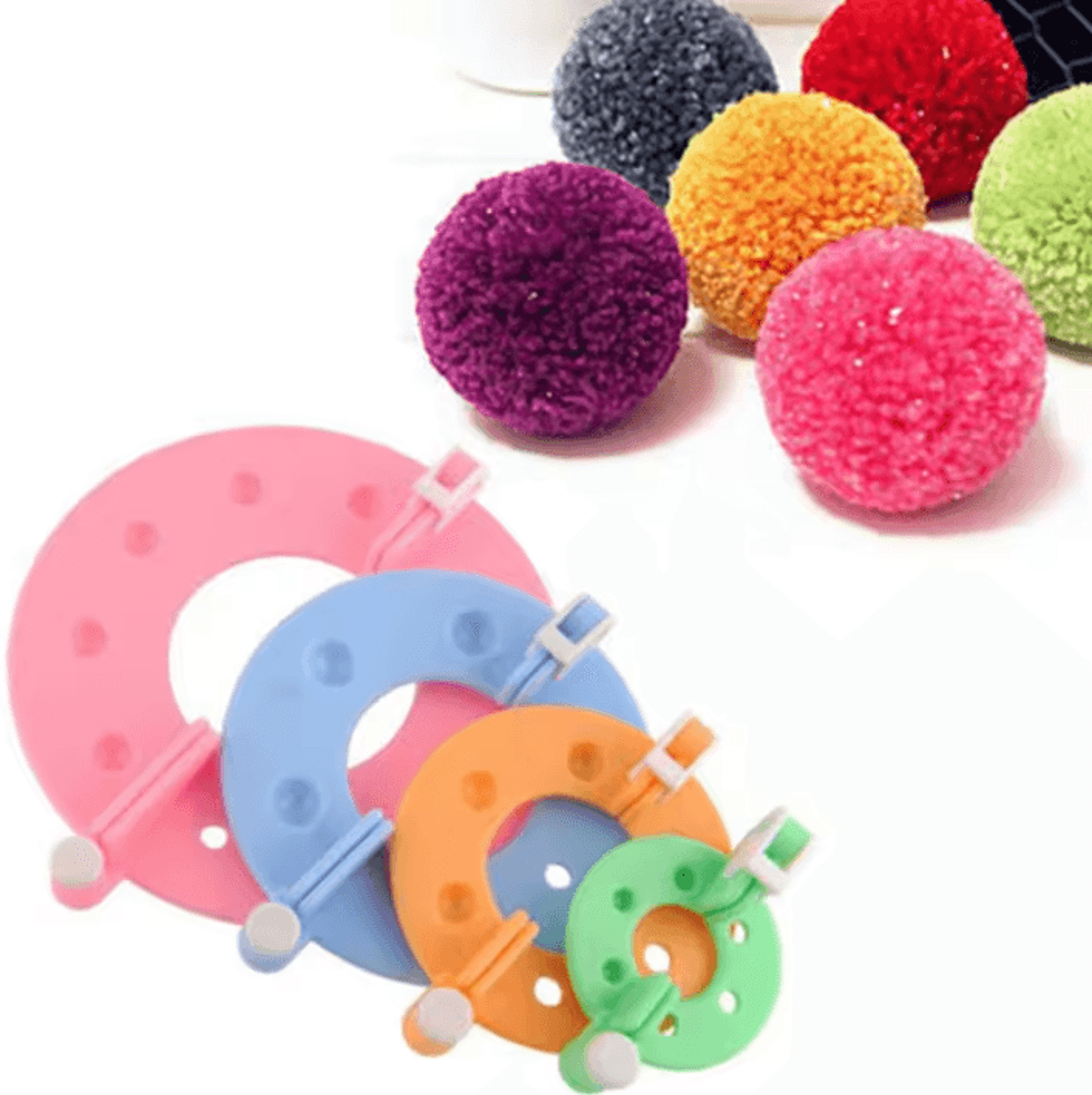 4Size Pom Pom Maker Set For Yarn Knitting  DIY Crafts 0