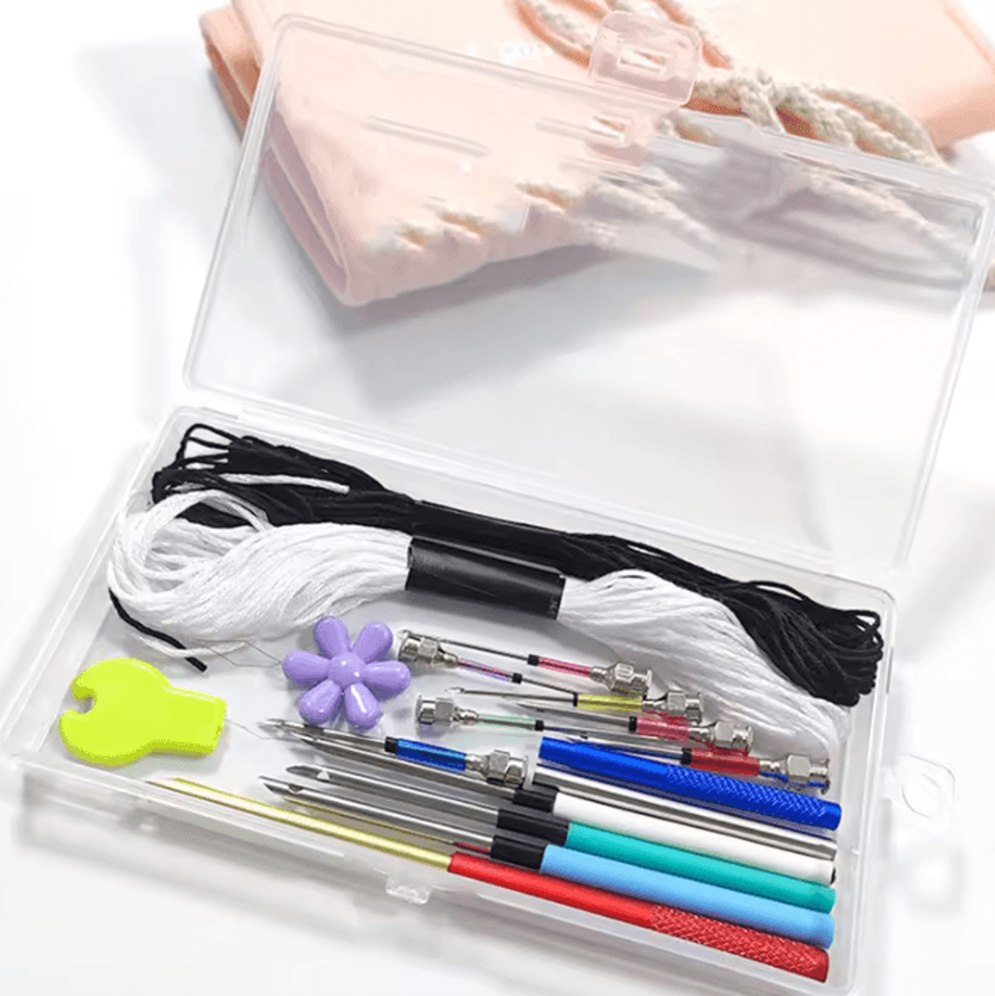 Punch Needle Embroidery Tool Kit With Threader For DIY Stitching 9