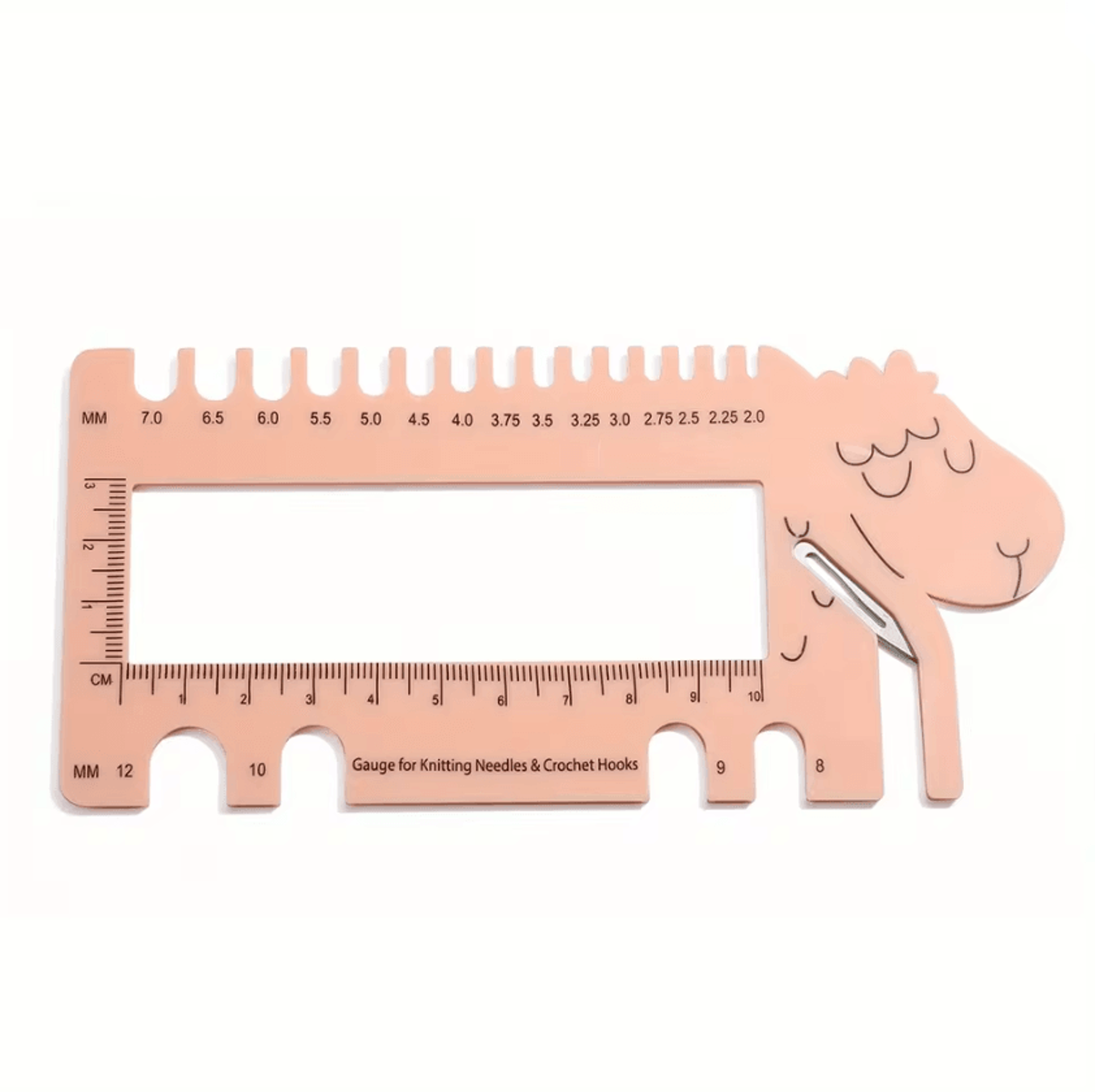 Portable Knitting Needle Gauge Ruler For Crochet  Knitting 9