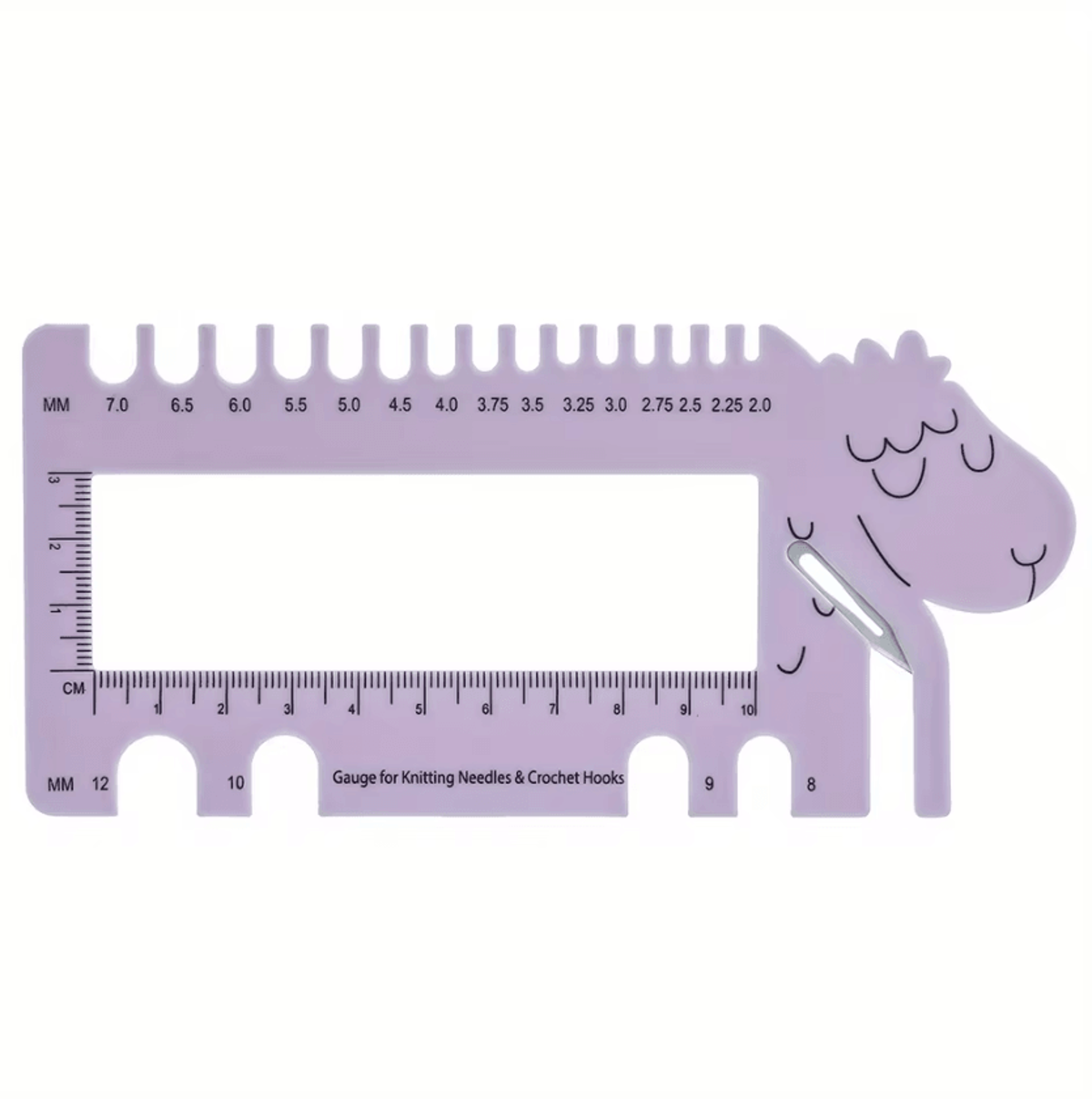Portable Knitting Needle Gauge Ruler For Crochet  Knitting 5