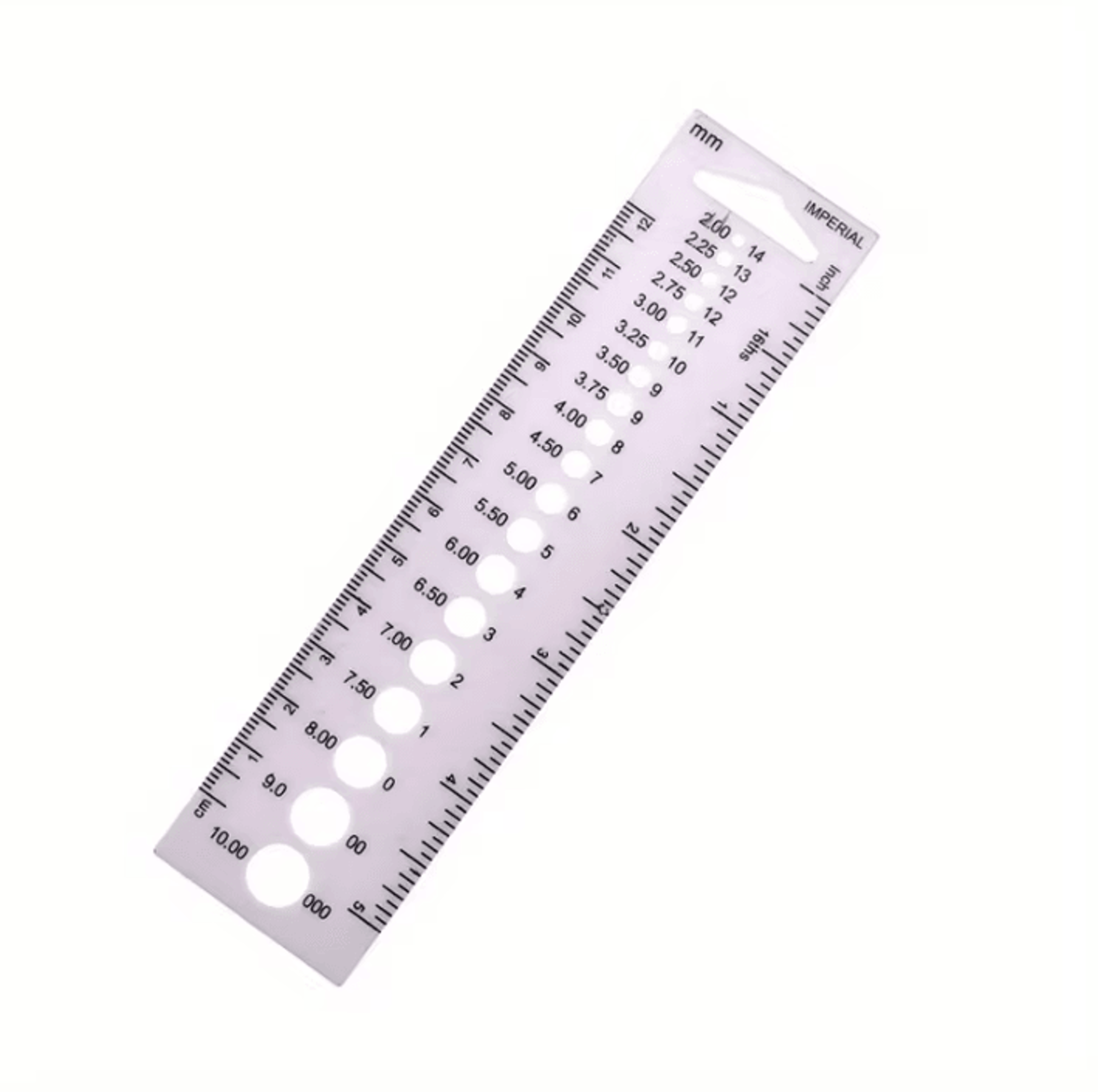 Portable Knitting Needle Gauge Ruler For Crochet  Knitting 11