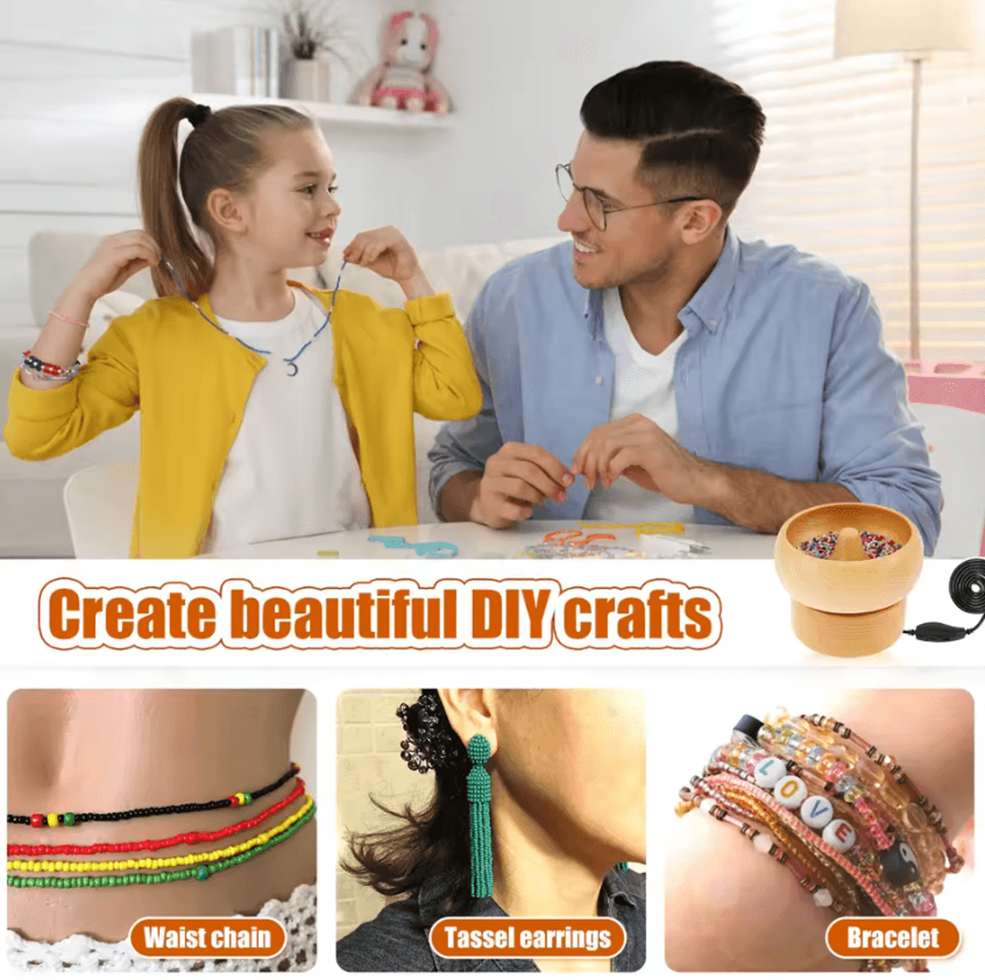 Electric Bead Spinner For Bracelet And Jewelry Making 1