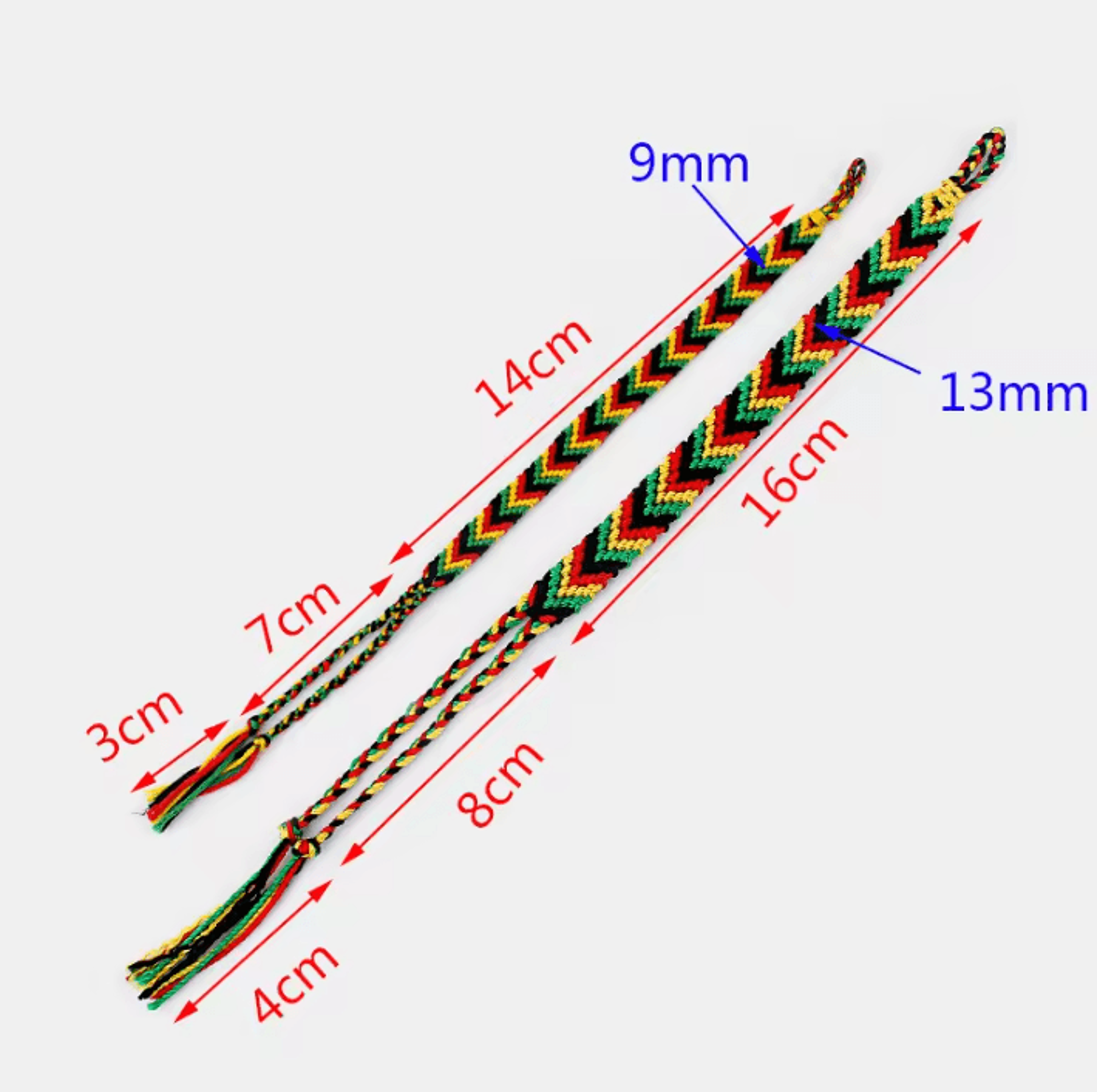 Handmade Rasta Macrame Woven Friendship Bracelet 0