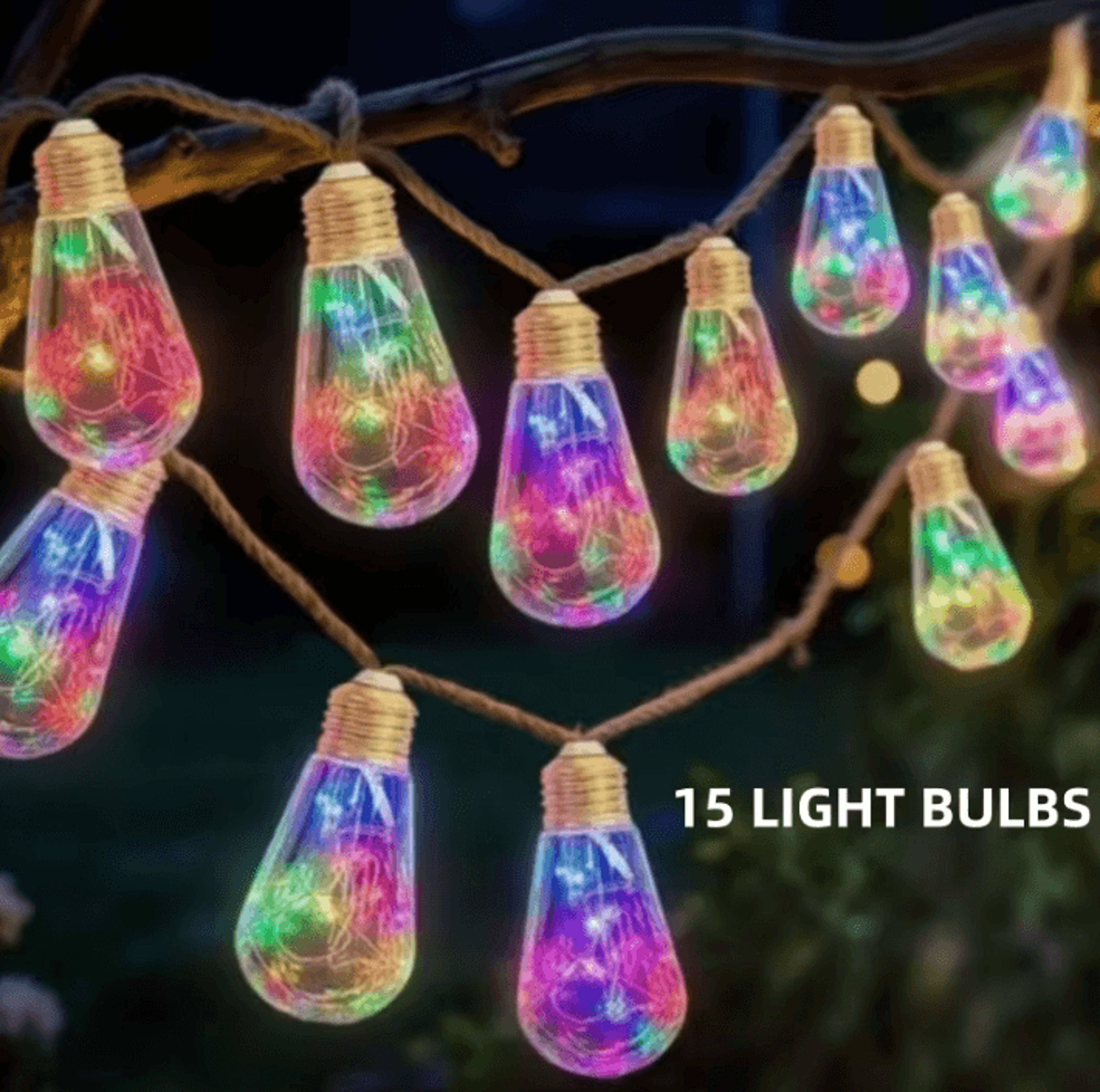 Solar Outdoor String Lights With 8 Lighting Modes 6