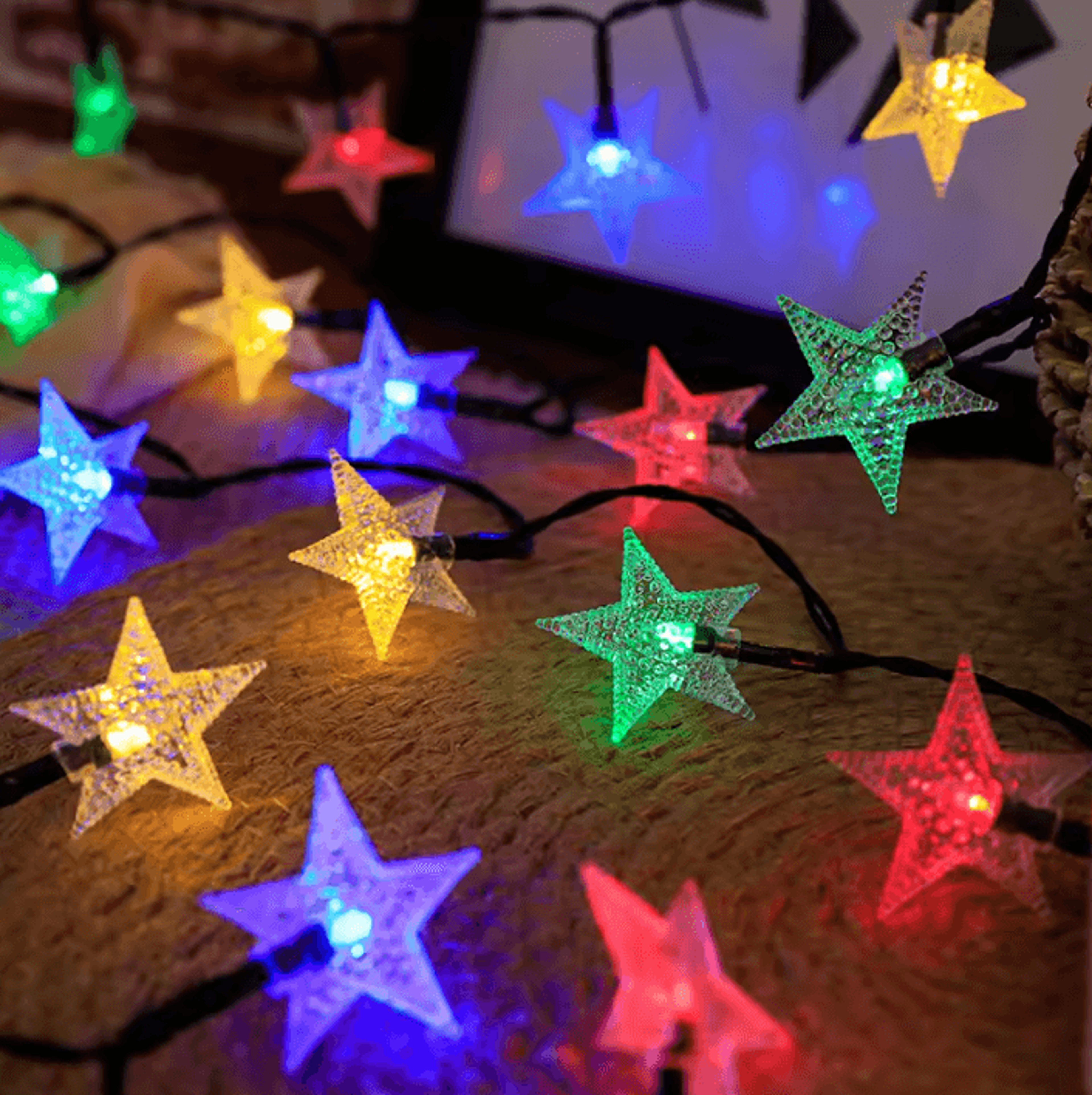 Solar LED Star String Lights For Outdoor Garden Decor 2