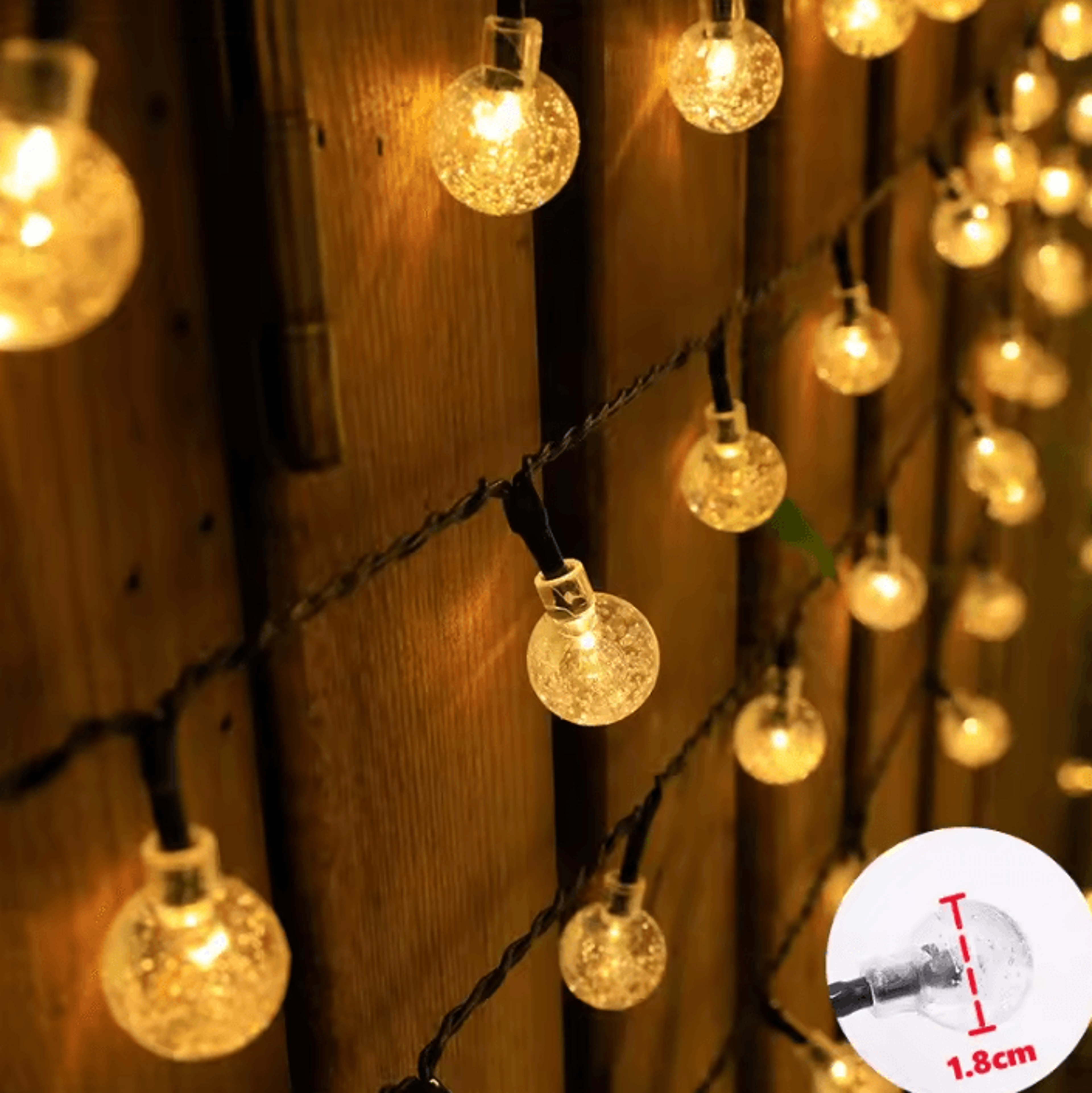 Solar Crystal Globe String Lights With 8 Lighting Modes 1