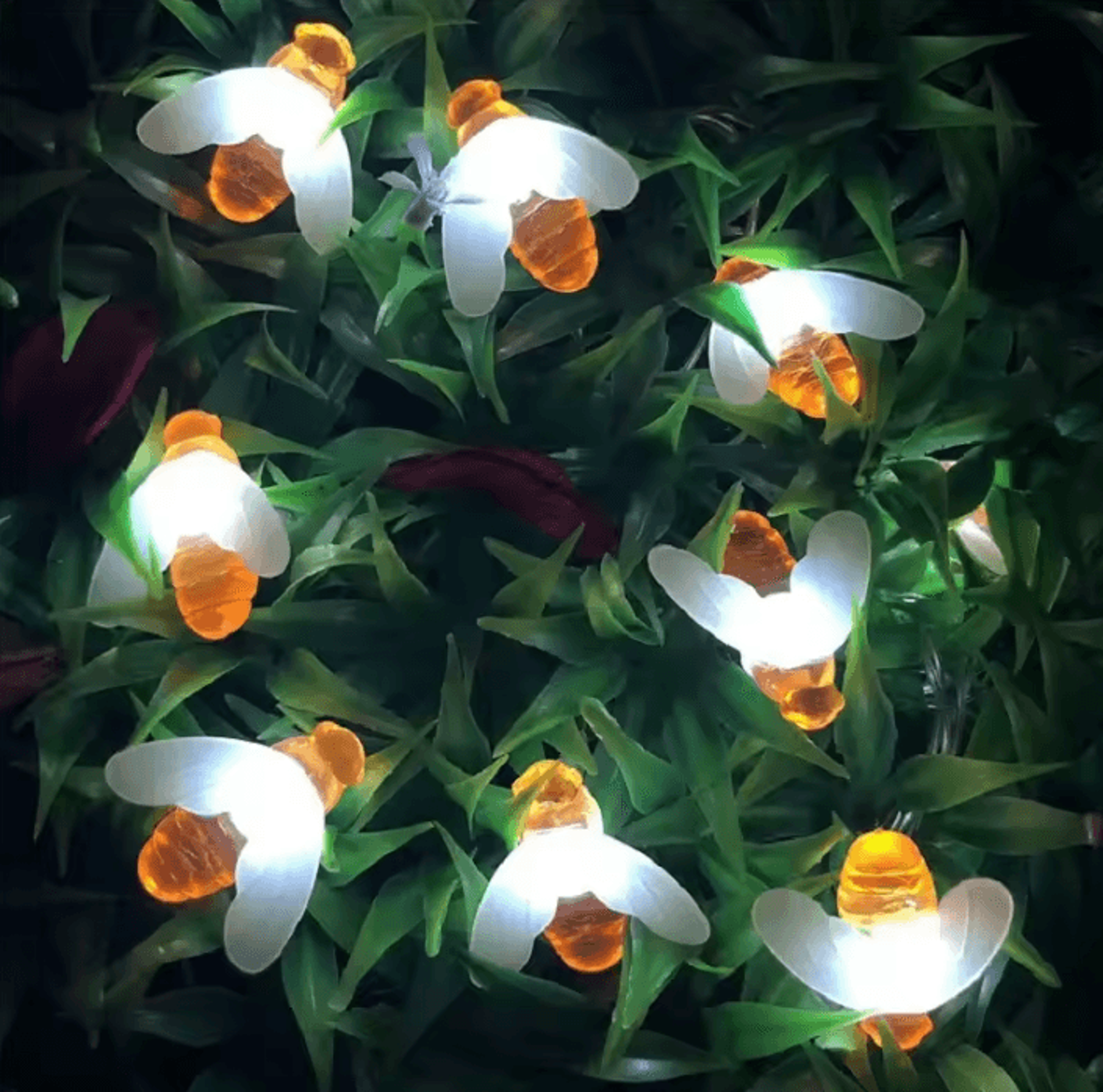 Solar Bee String Lights 20 50 100 LED Outdoor Garden Decor 3