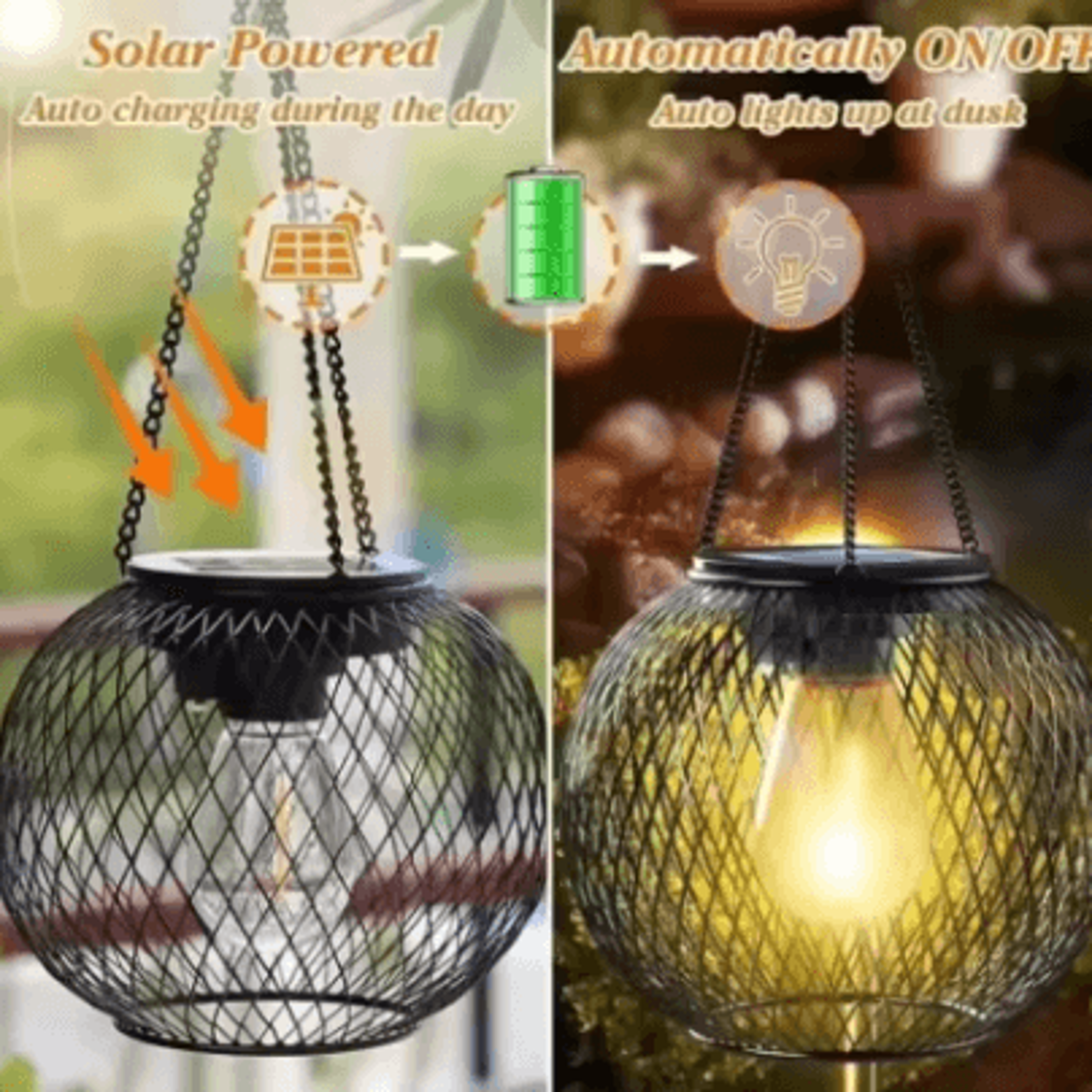 Solar LED Lantern Outdoor Hanging And Table Garden Light 0