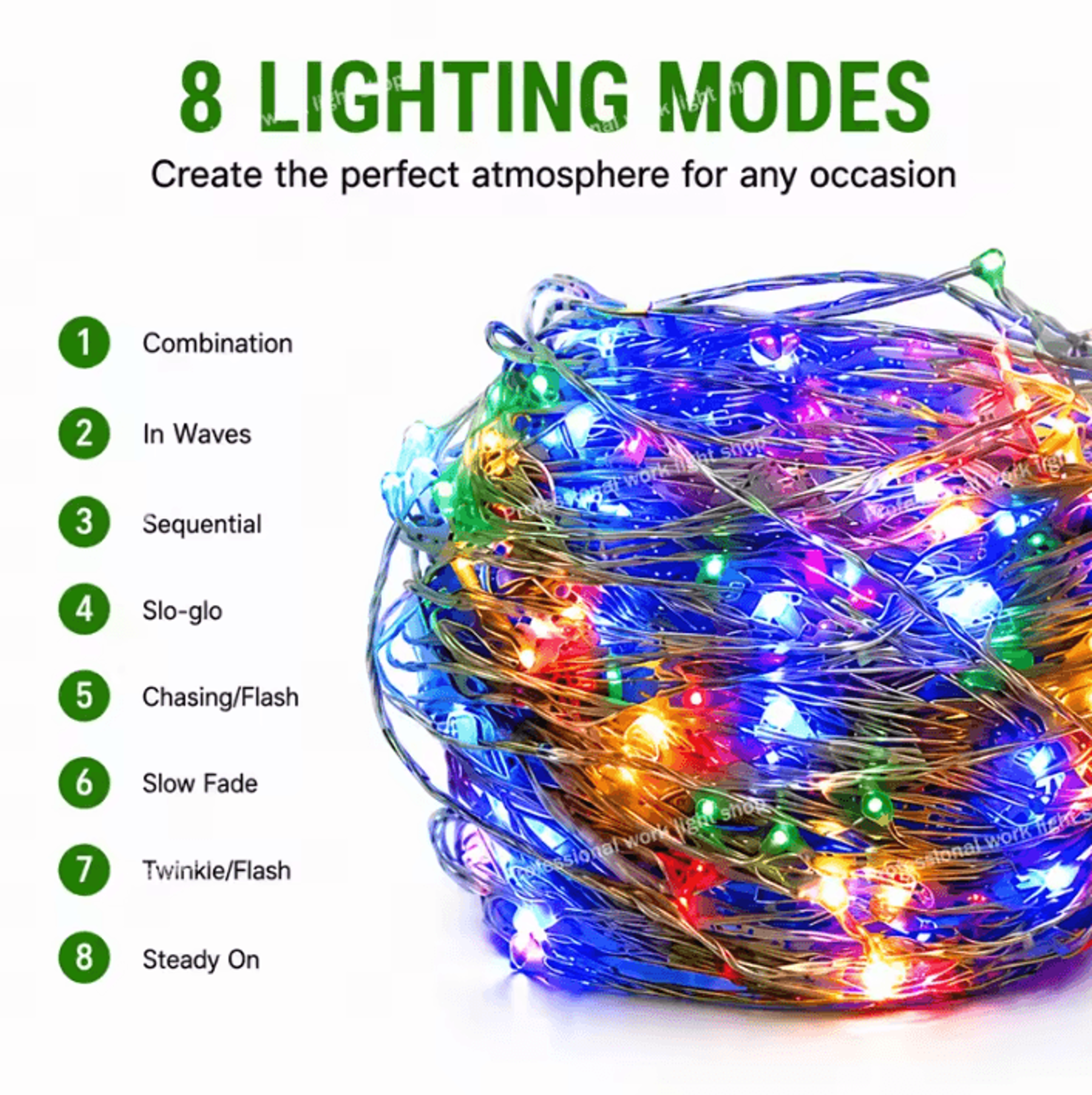 Solar LED String Lights With 8 Modes For Outdoor Garden Decor 1