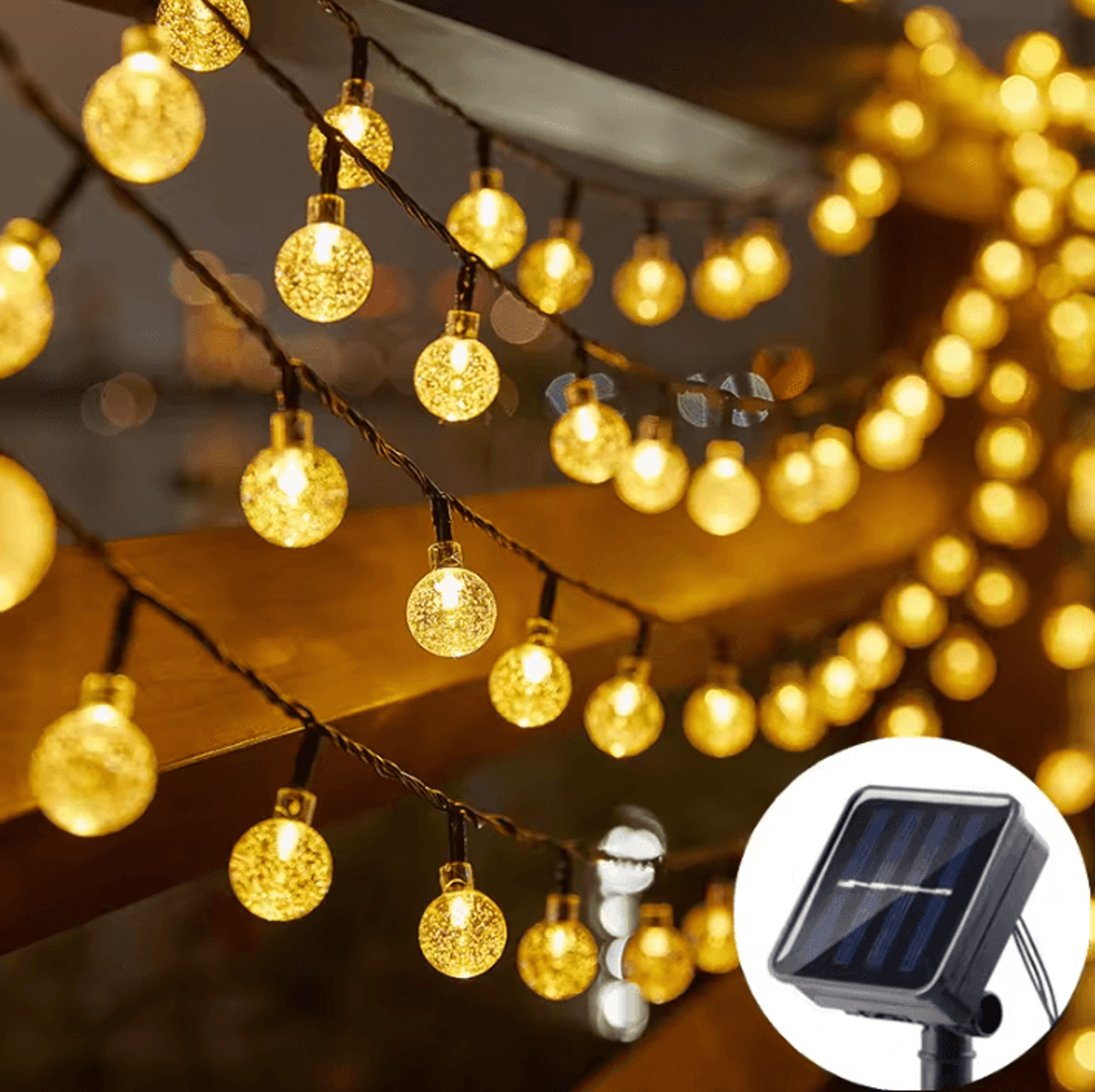 Solar Bubble Ball String Lights 20 50 100 LED Outdoor Decor 1
