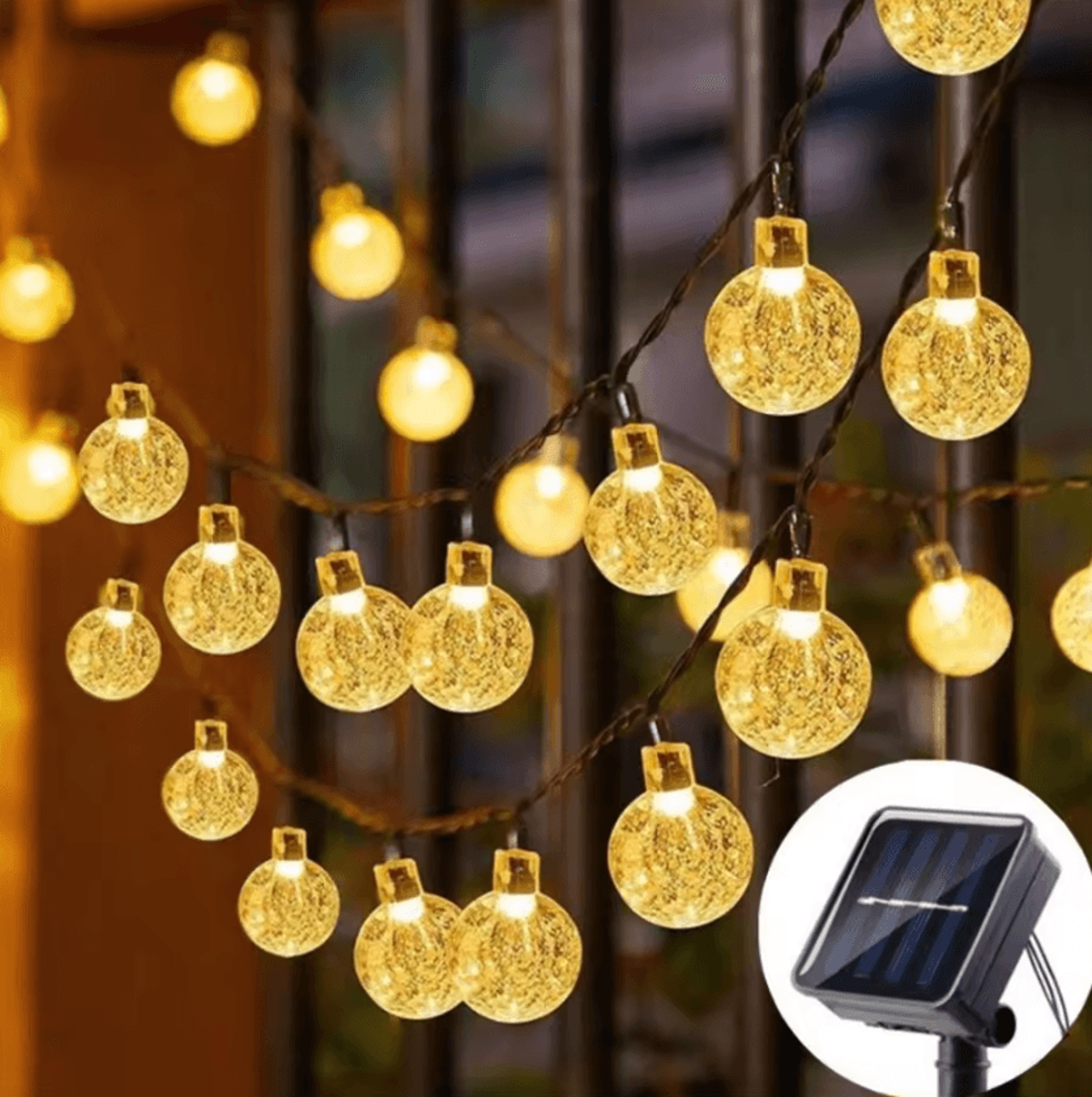 Solar Bubble Ball String Lights 20 50 100 LED Outdoor Decor 4