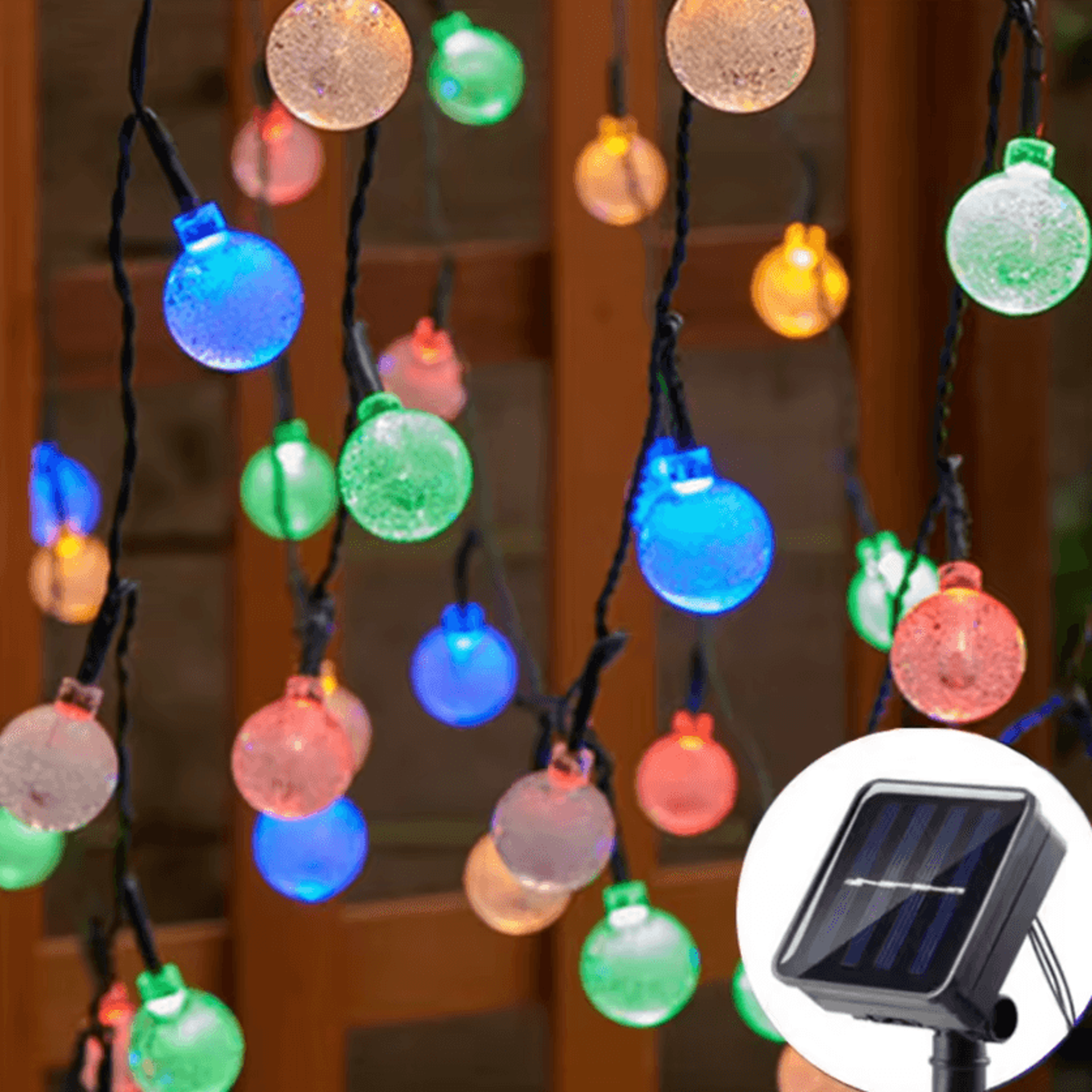 Solar Bubble Ball String Lights 20 50 100 LED Outdoor Decor 5