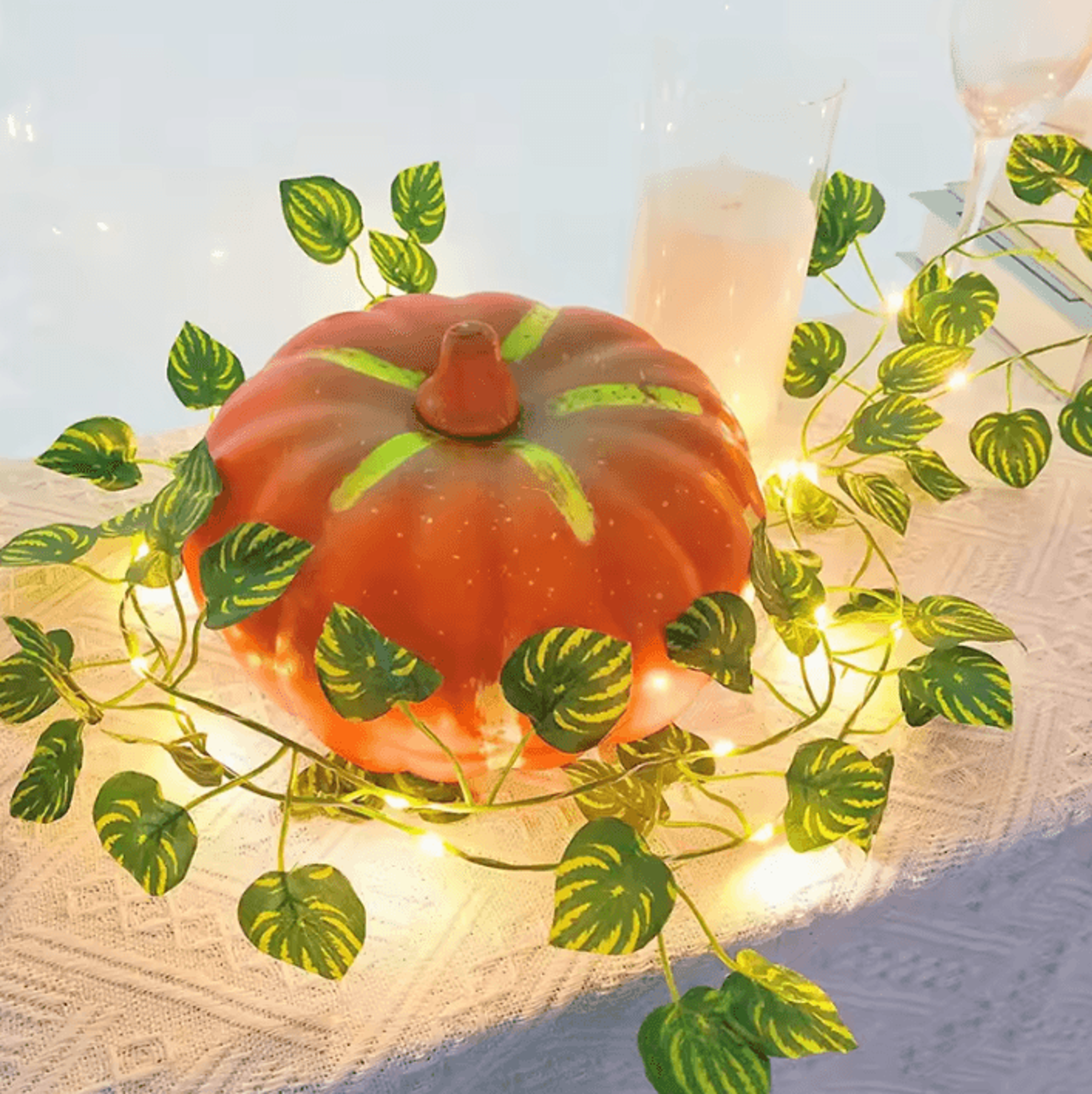 Green Leaf Fairy String Lights With Artificial Ivy Vine 5