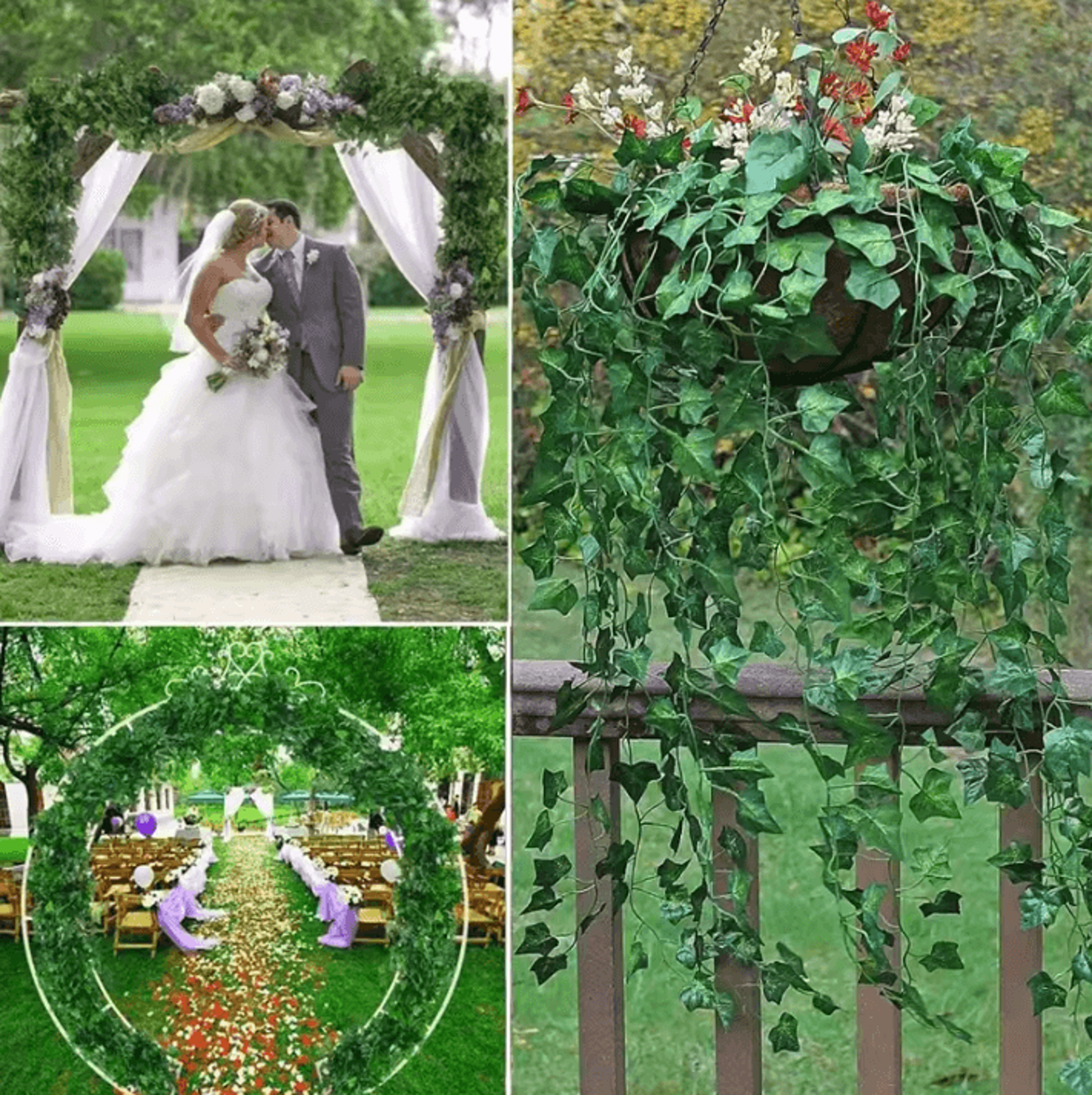 Green Leaf Fairy String Lights With Artificial Ivy Vine 4