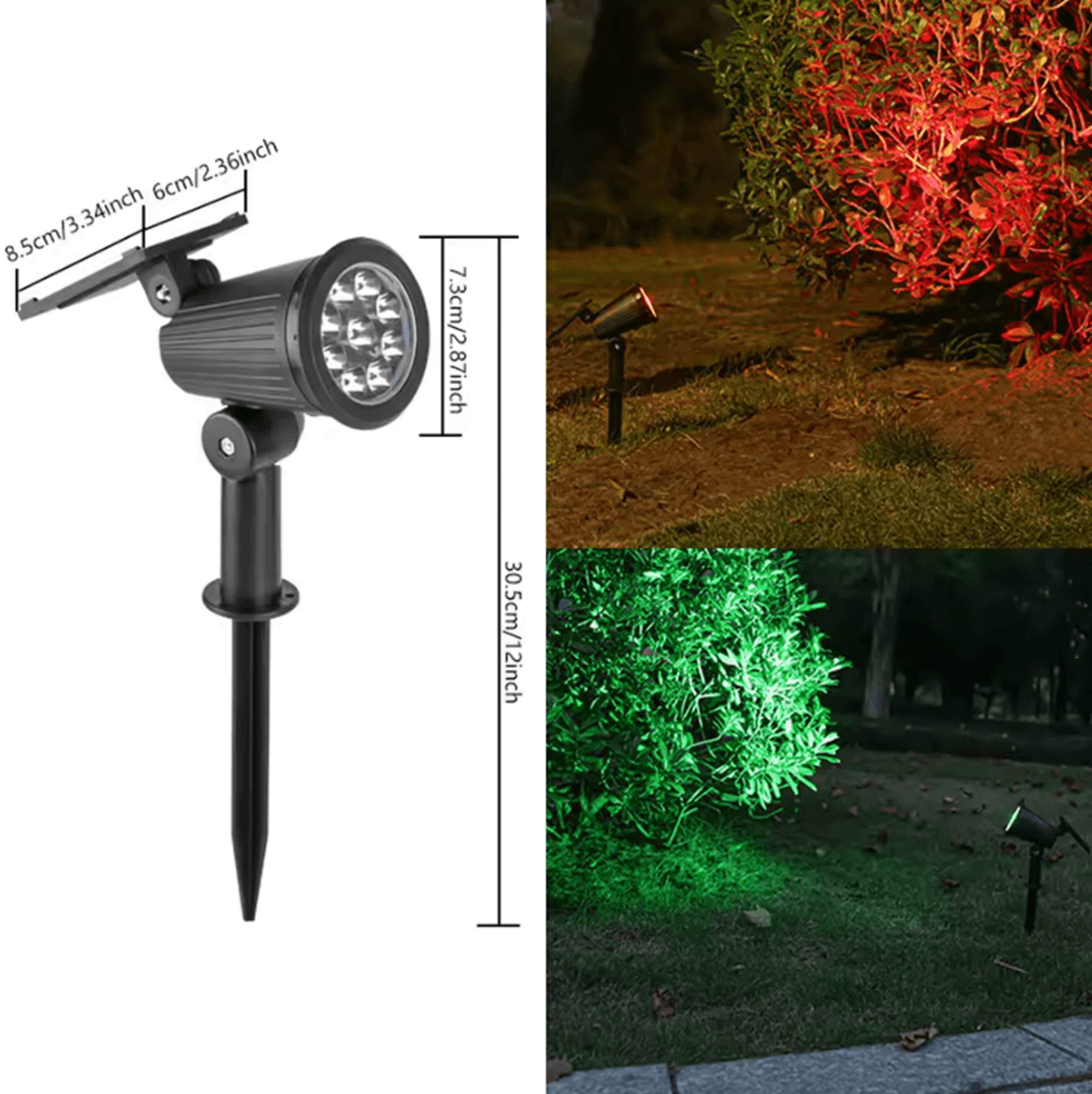 9LED Solar Tree Spotlight For Outdoor Landscape Lighting 5