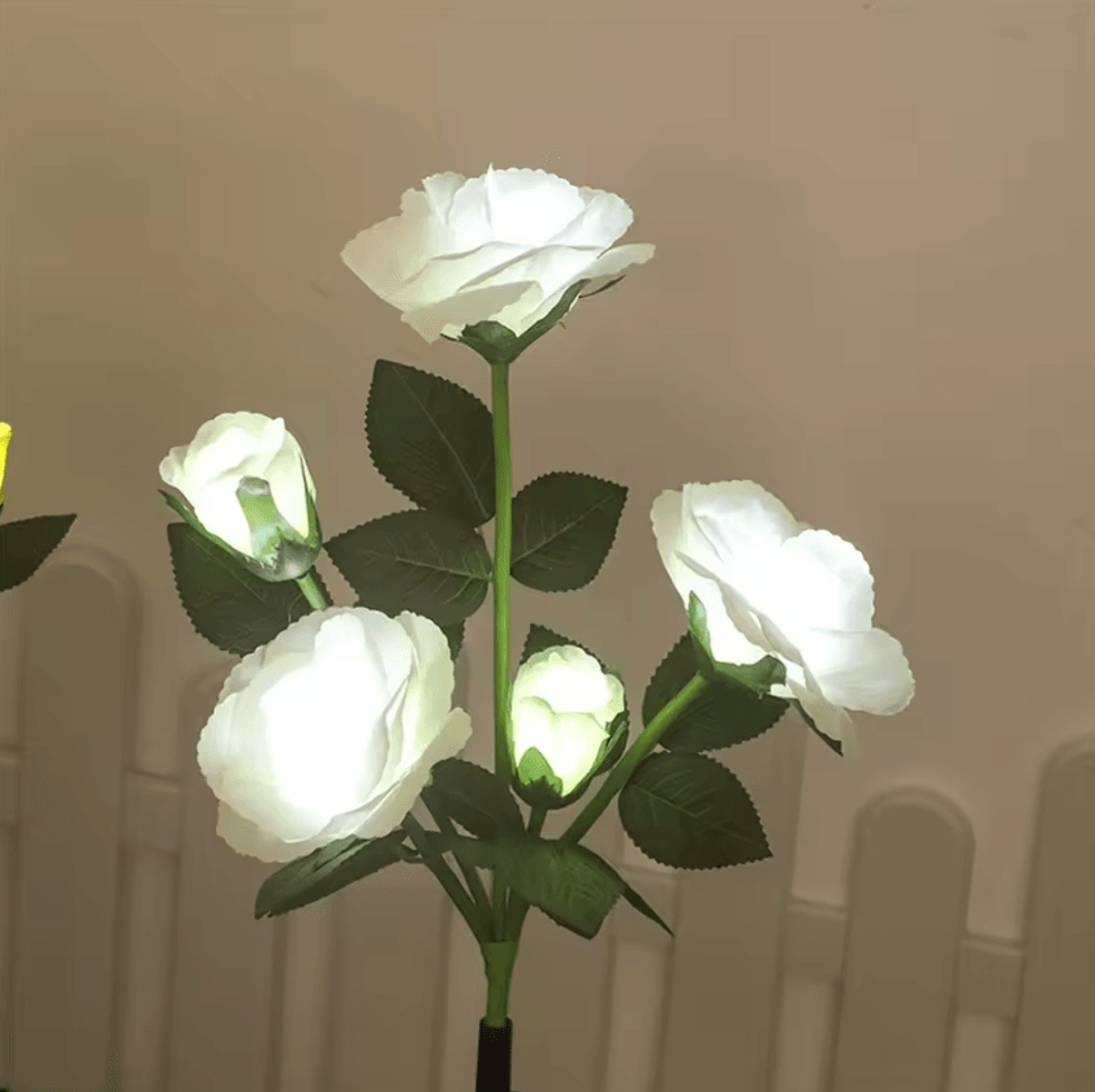 5 Head Solar Rose Flower Garden Lights 9