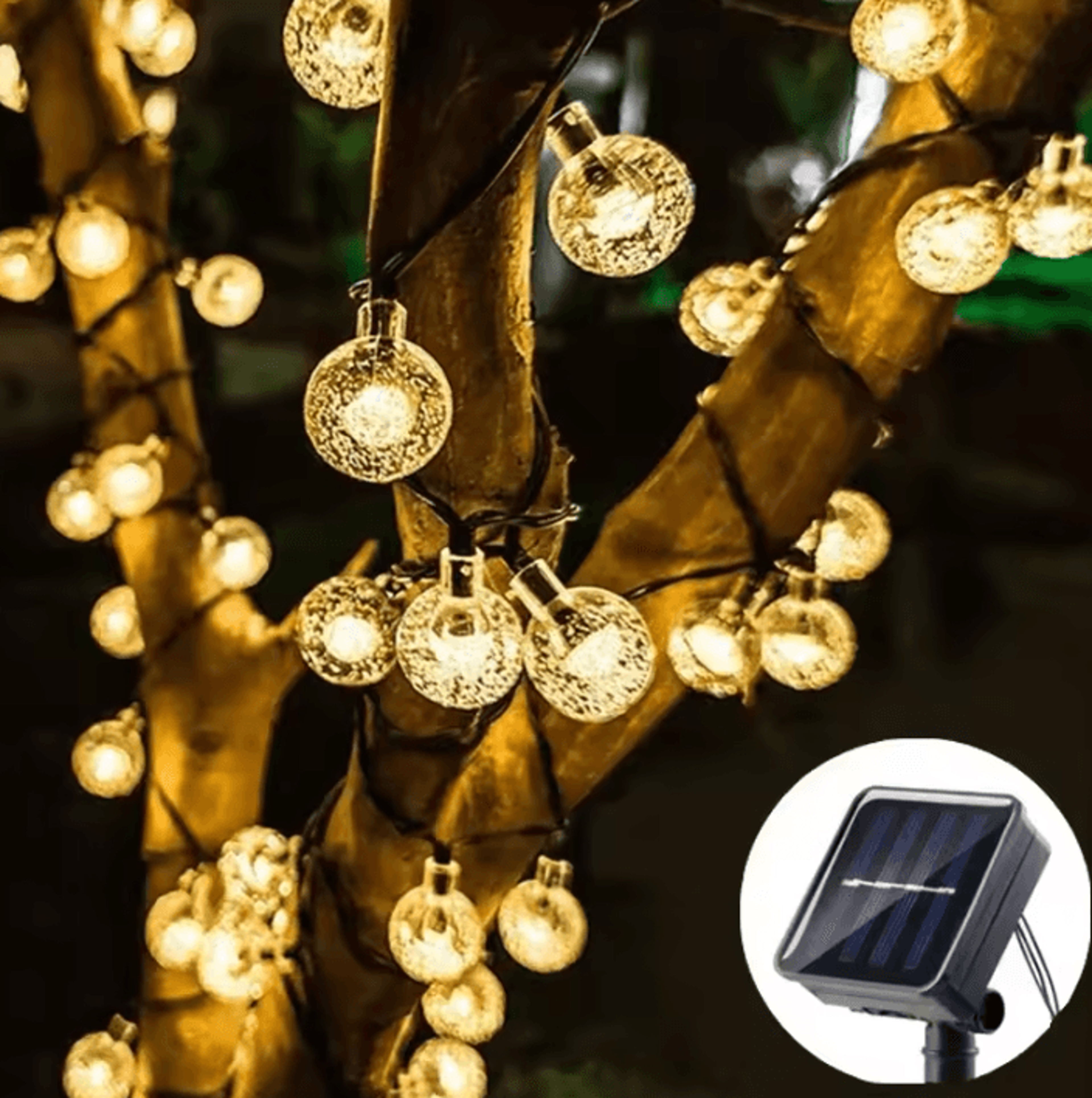 Solar Bubble Ball String Lights For Outdoor Garden Decor 2