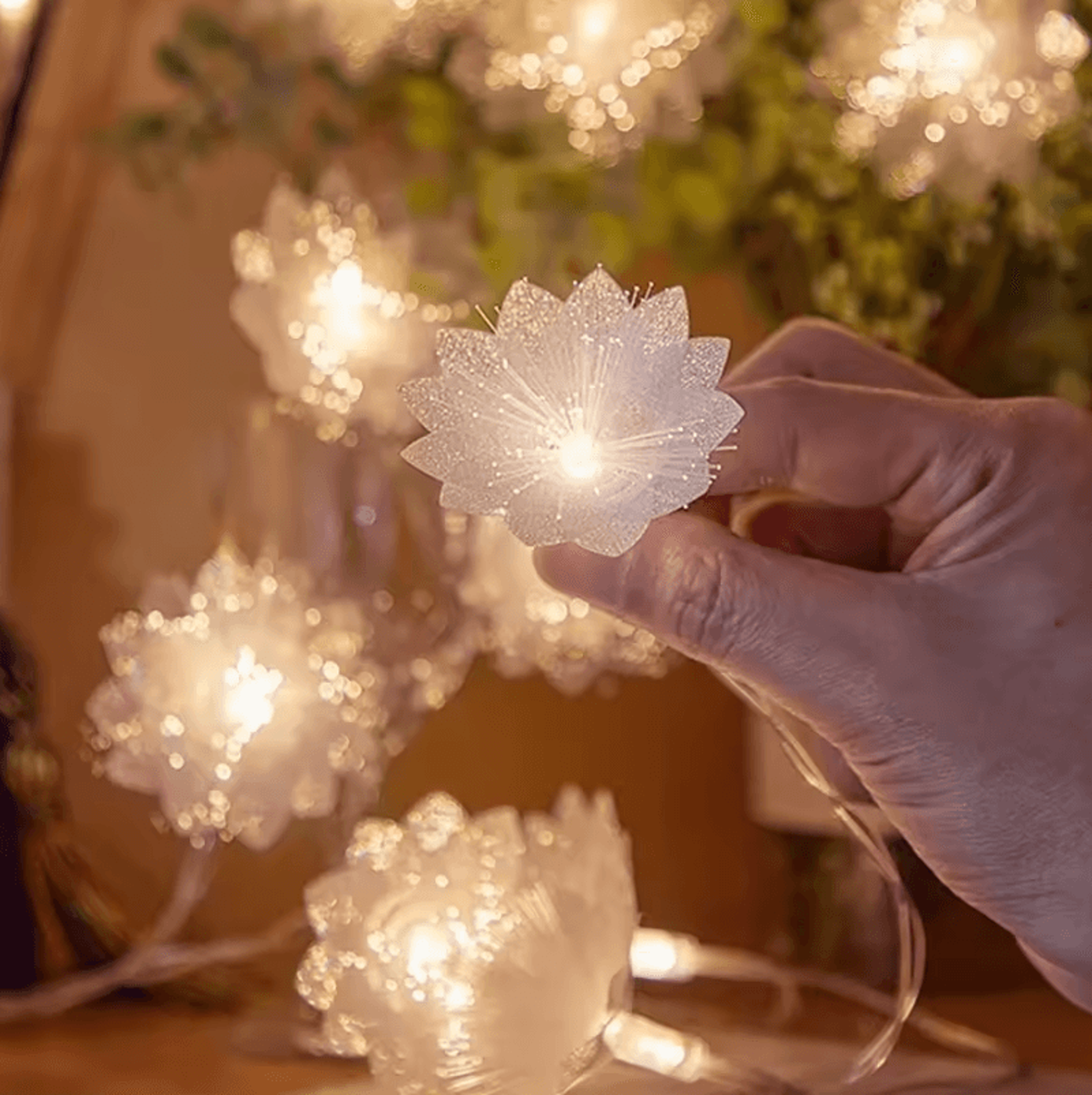Fiber Optic Flower Fairy Lights Battery Powered Garland 3