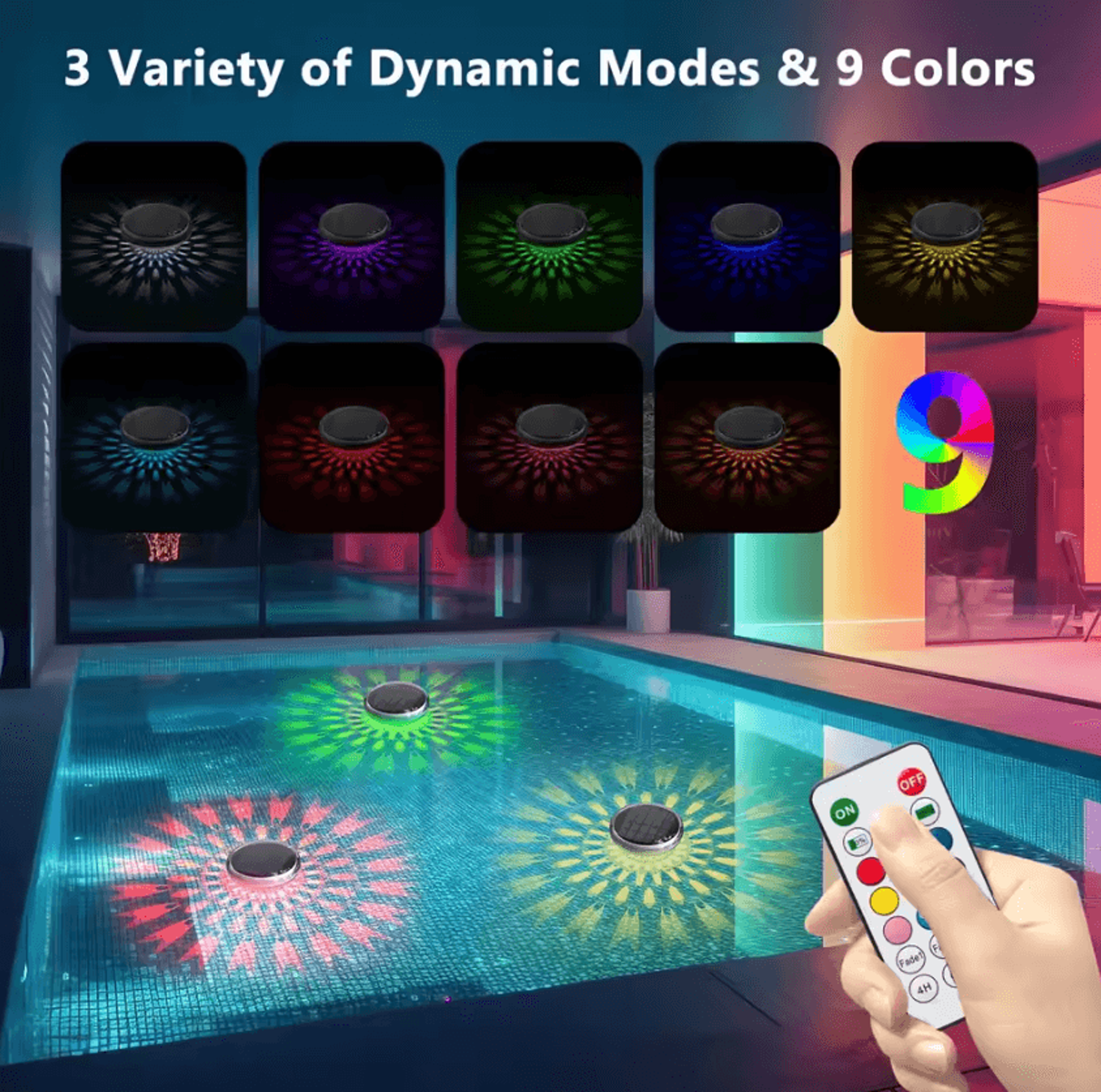 Solar Floating Pool Lights With Remote Control 4