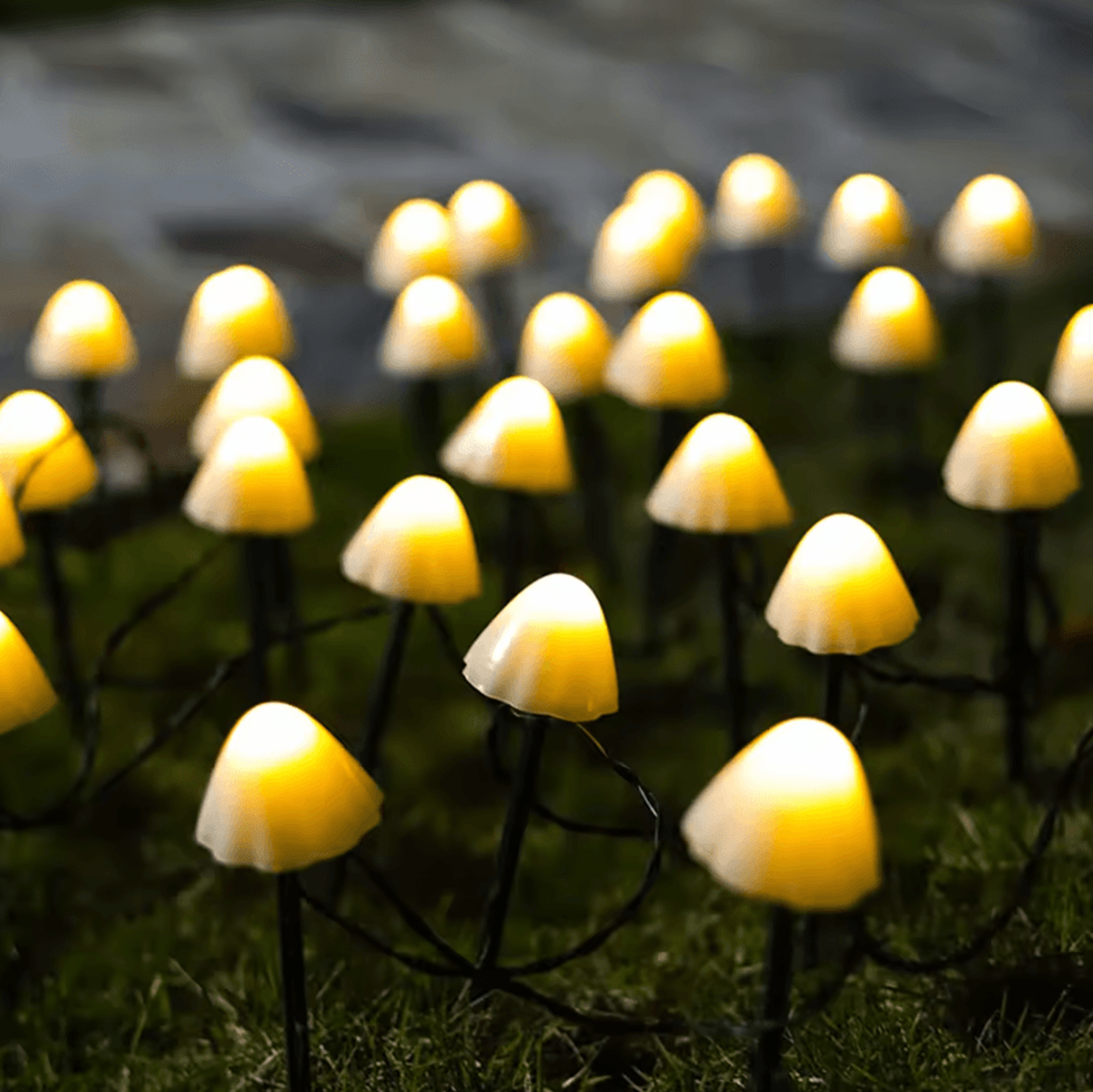 Solar Mushroom String Lights For Garden Pathway Decor 6