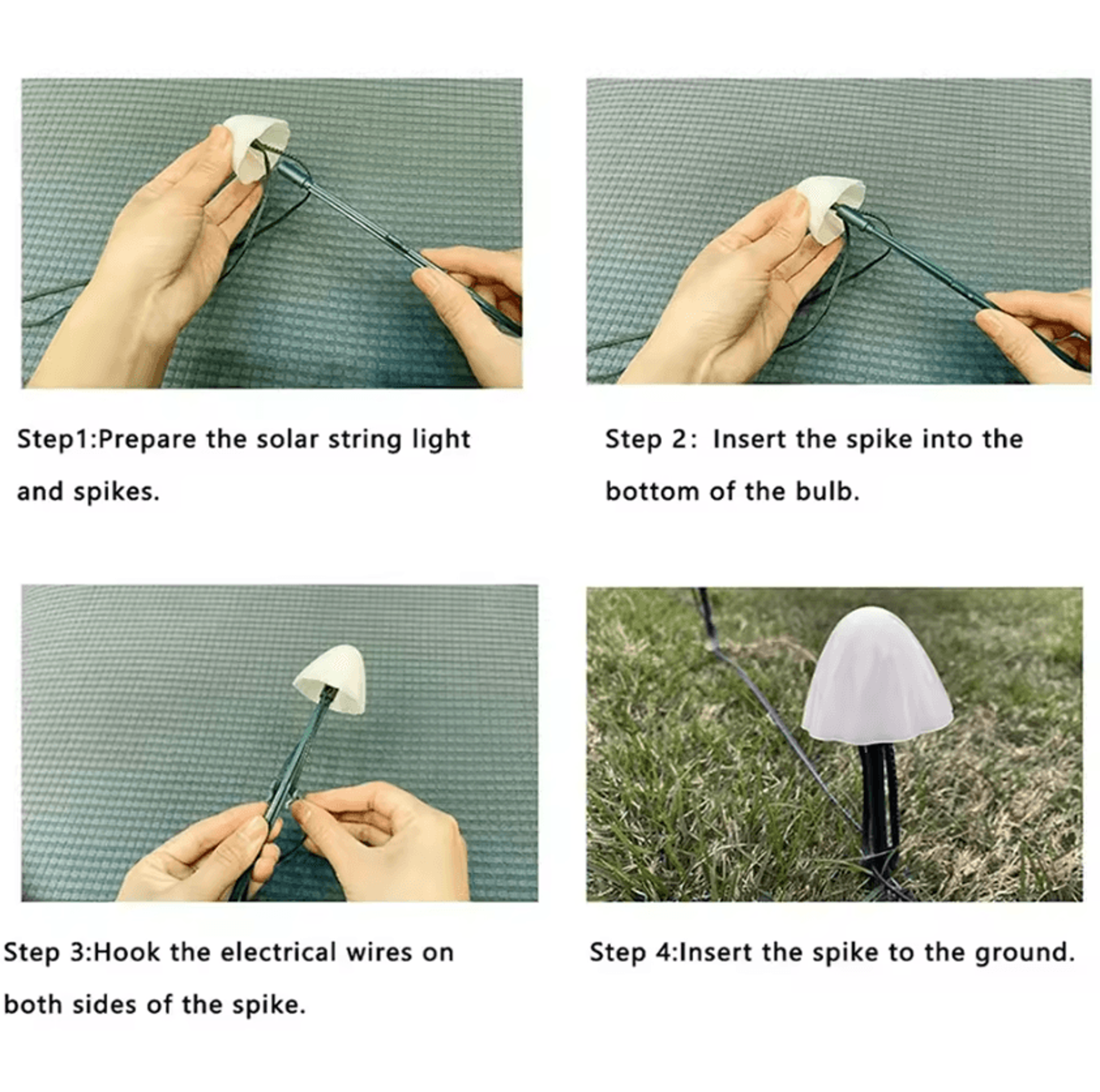 Solar Mushroom String Lights For Garden Pathway Decor 3