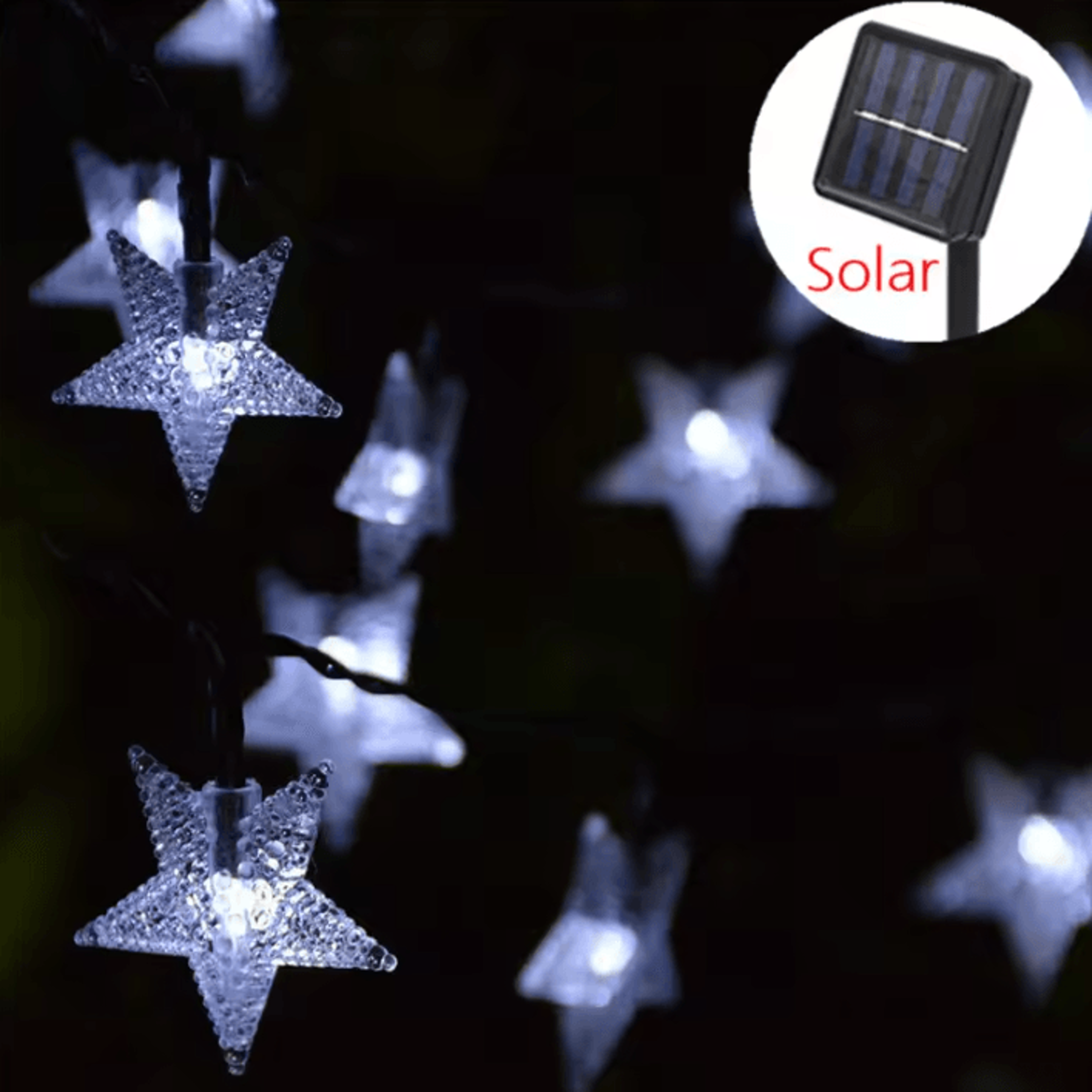 Solar Star String Lights For Outdoor Garden Decor 5