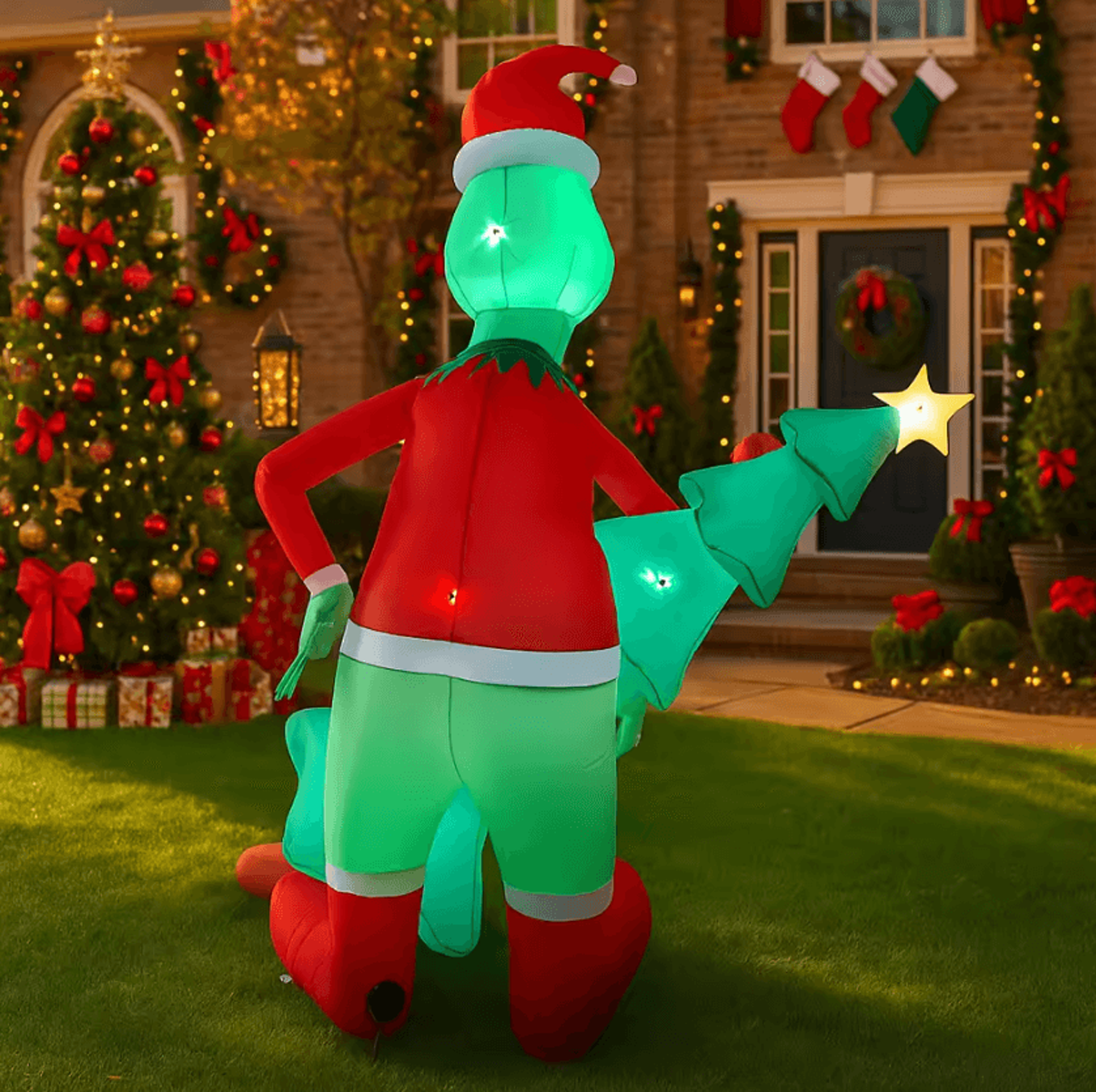 68FT Grinch Christmas Inflatable With LED Lights 2