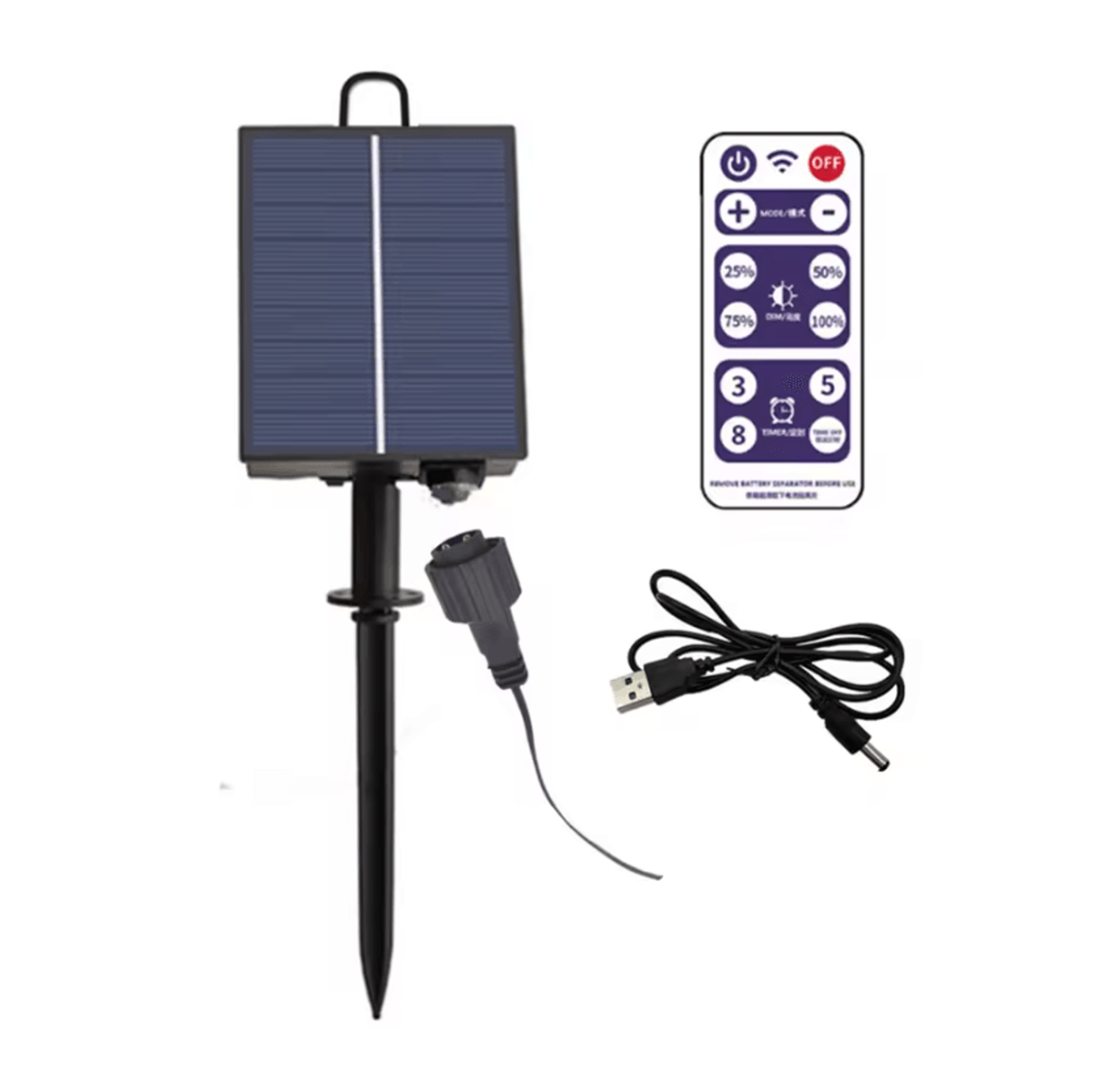 24V Solar Panel Controller With Remote For LED String Lights 5