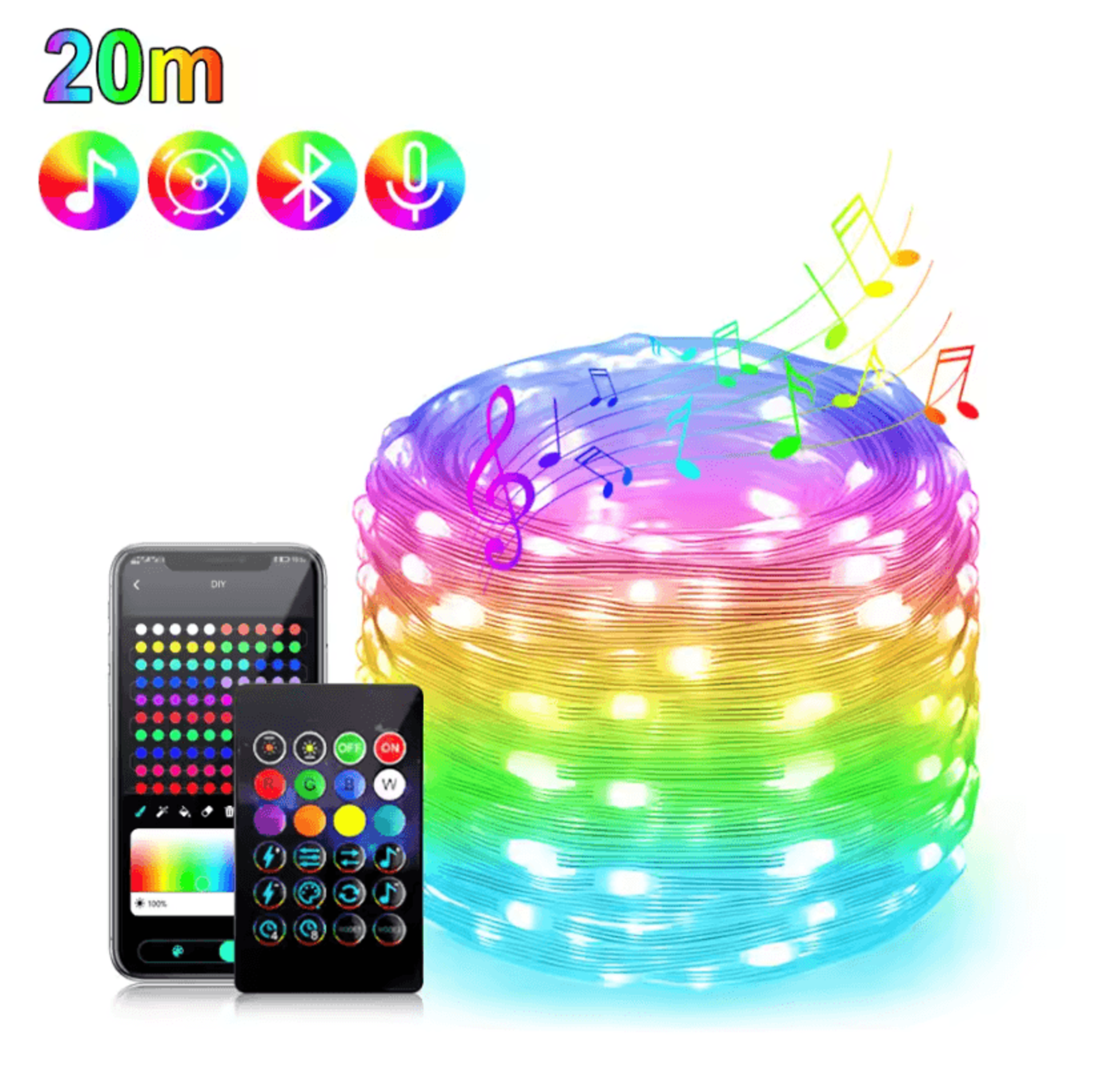 Smart Bluetooth USB Fairy String Lights For Home And Party Decor 8