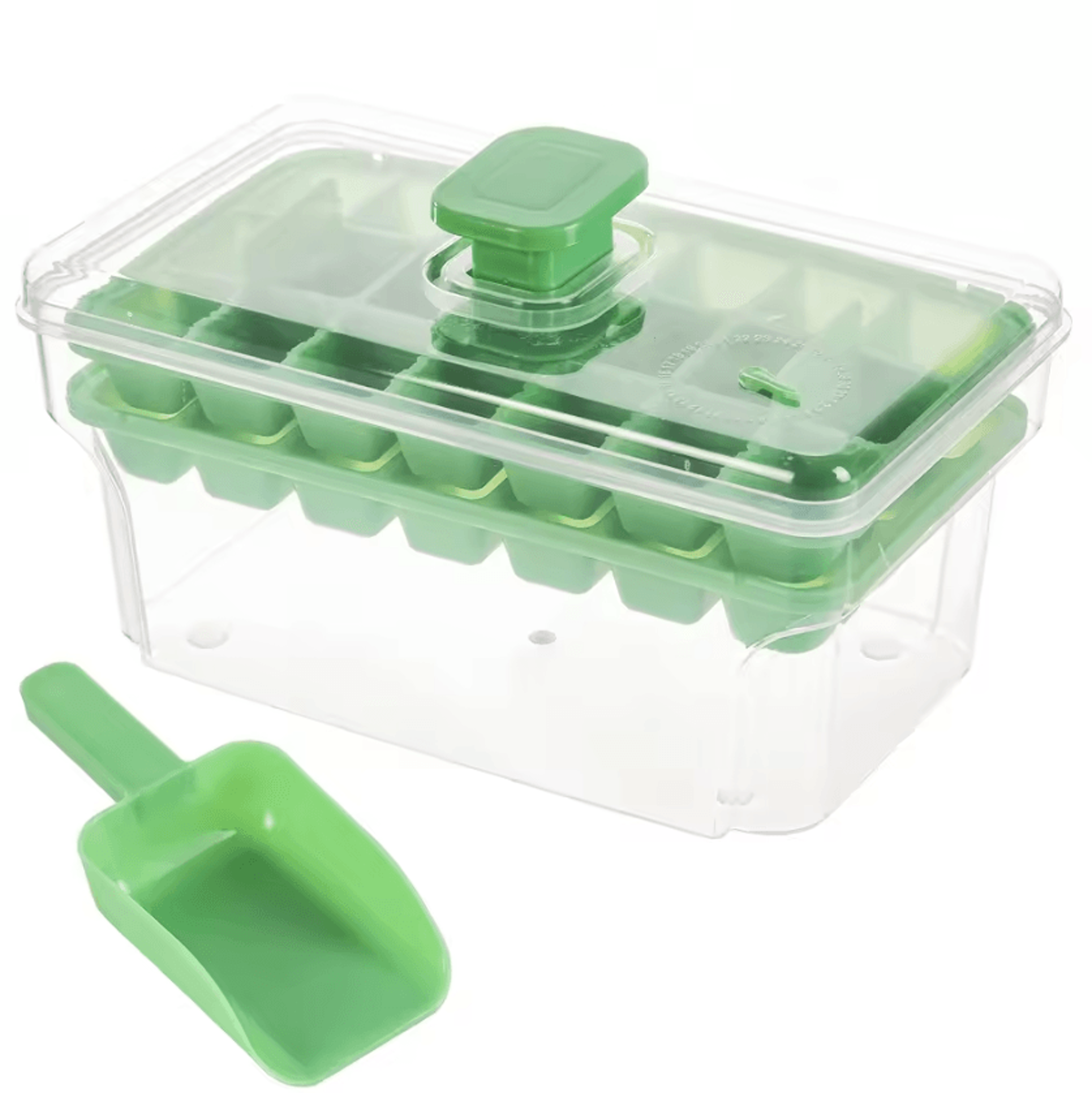68 Cube Easy Release Ice Tray With Lid And Storage Bin 4