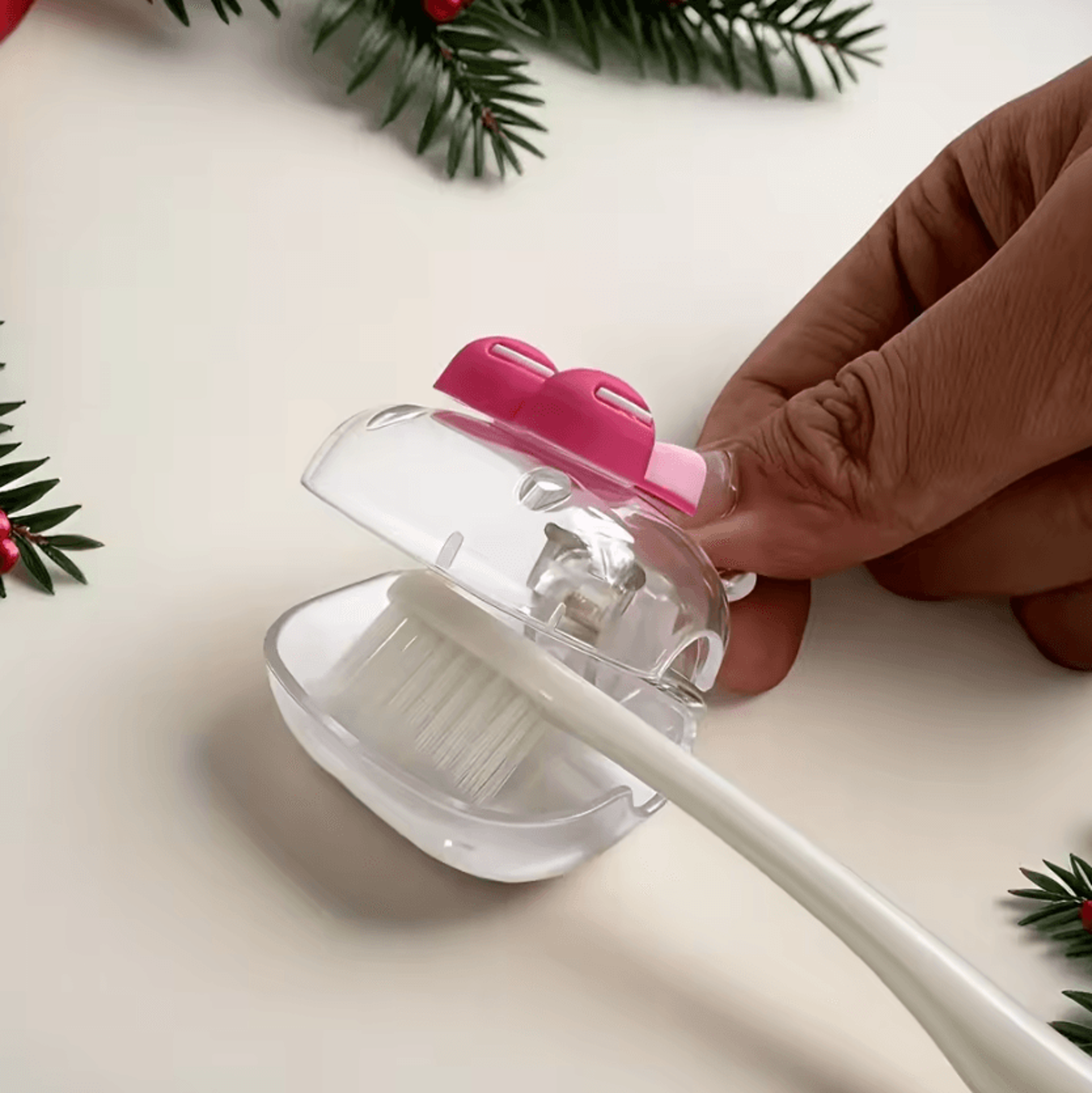 Cute Cherry Ventilated Travel Toothbrush Holder 1