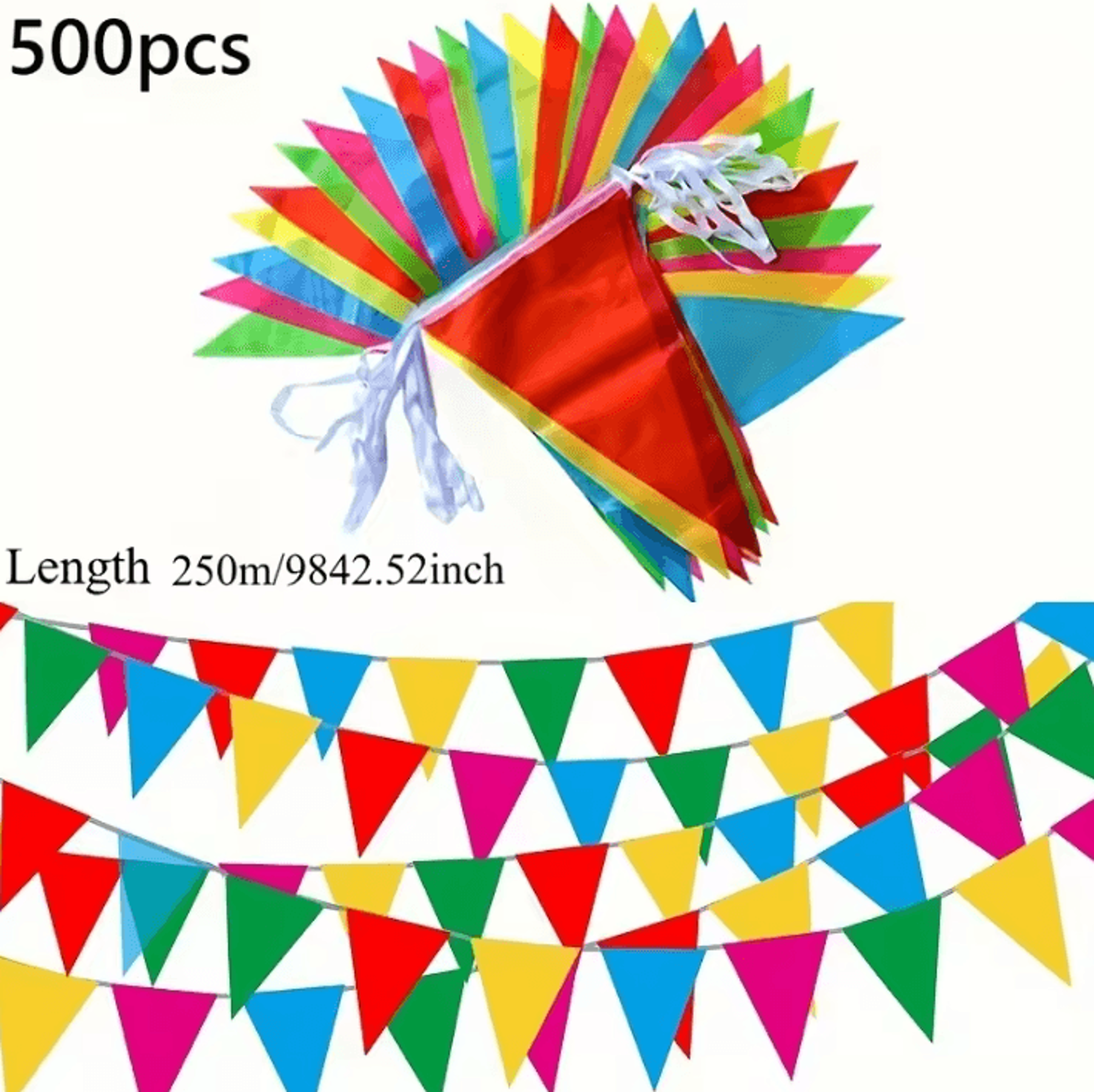 Colorful Triangle Pennant Banner Flags For Parties 3